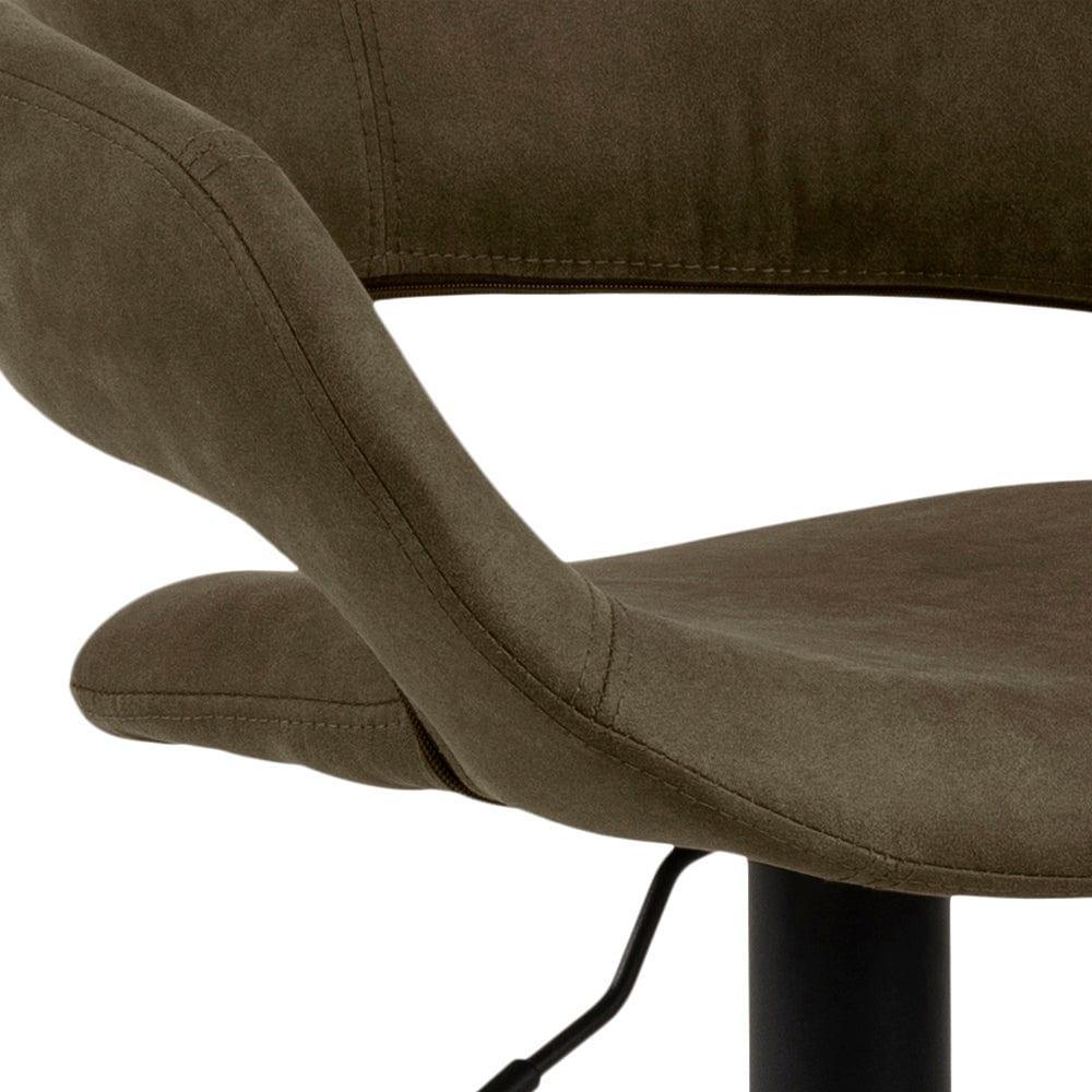 Krzesło barowe SOFIE oliwkowy z czarną podstawą Home Essentials Eye on Design