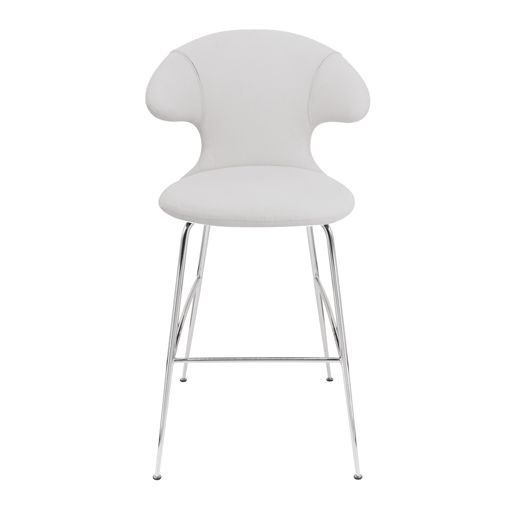 Krzesło barowe TIME FLIES baby blue ze srebrną podstawą UMAGE 112 cm Eye on Design