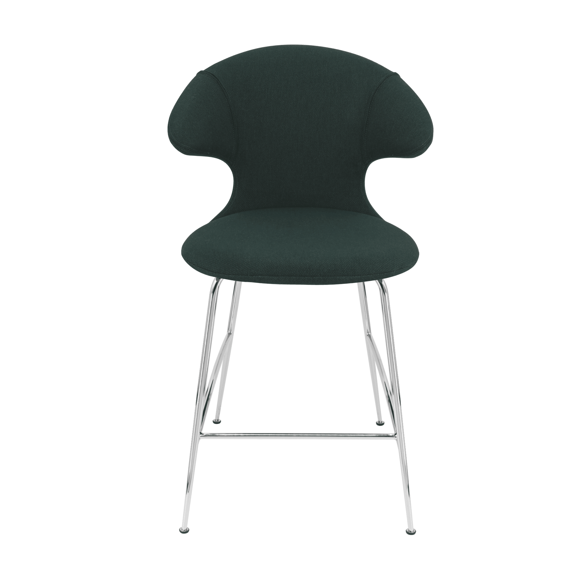 Krzesło barowe TIME FLIES butelkowa zieleń ze srebrną podstawą UMAGE 102 cm Eye on Design