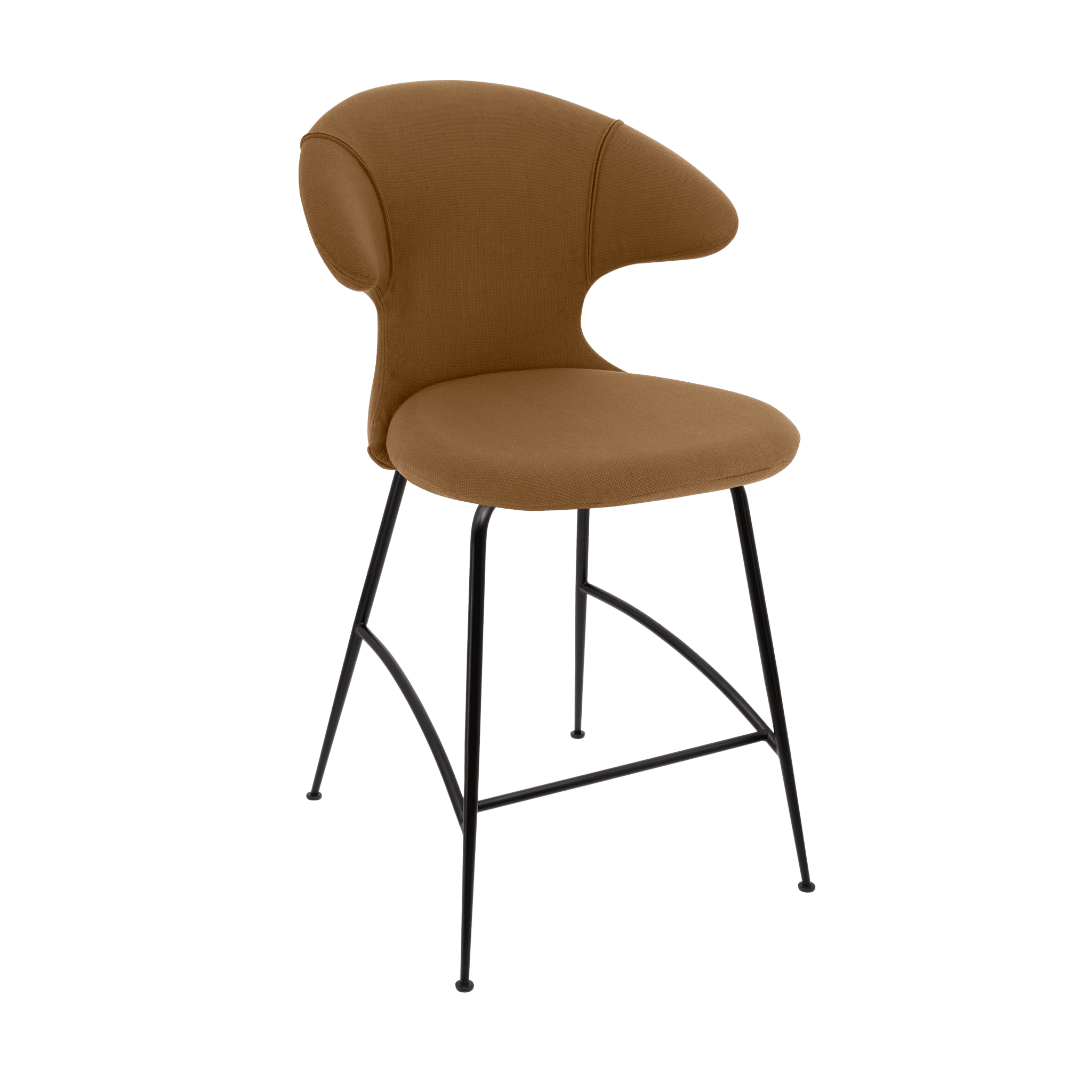Krzesło barowe TIME FLIES cynamonowy z czarną podstawą UMAGE Eye on Design