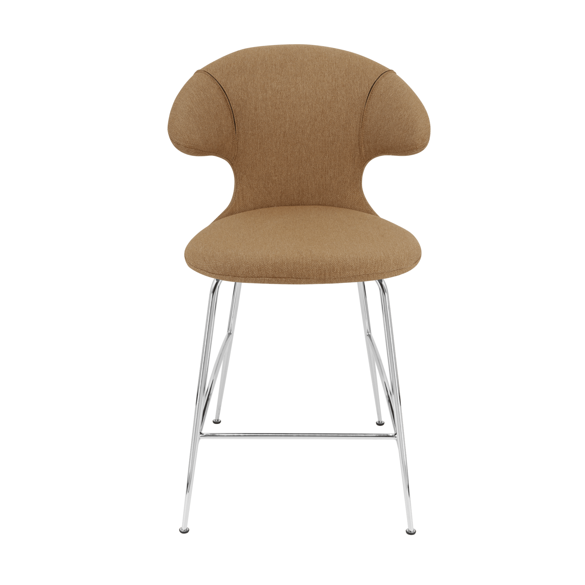 Krzesło barowe TIME FLIES karmelowy ze srebrną podstawą UMAGE 102 cm Eye on Design