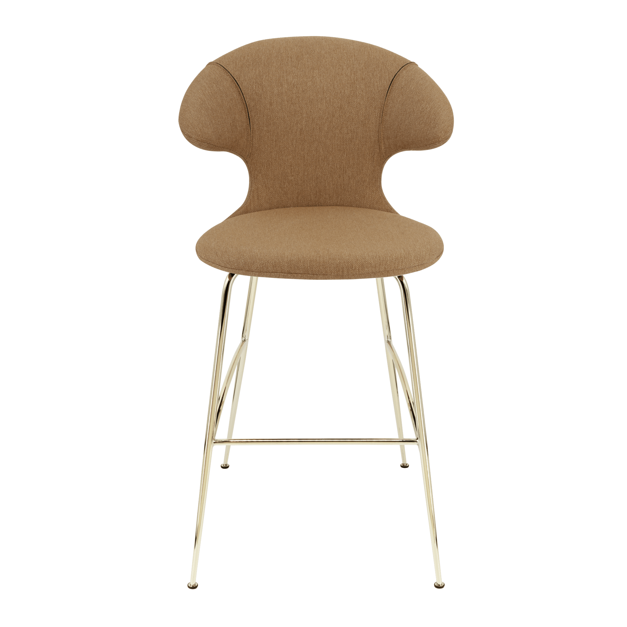 Krzesło barowe TIME FLIES karmelowy ze złotą podstawą UMAGE 112 cm Eye on Design