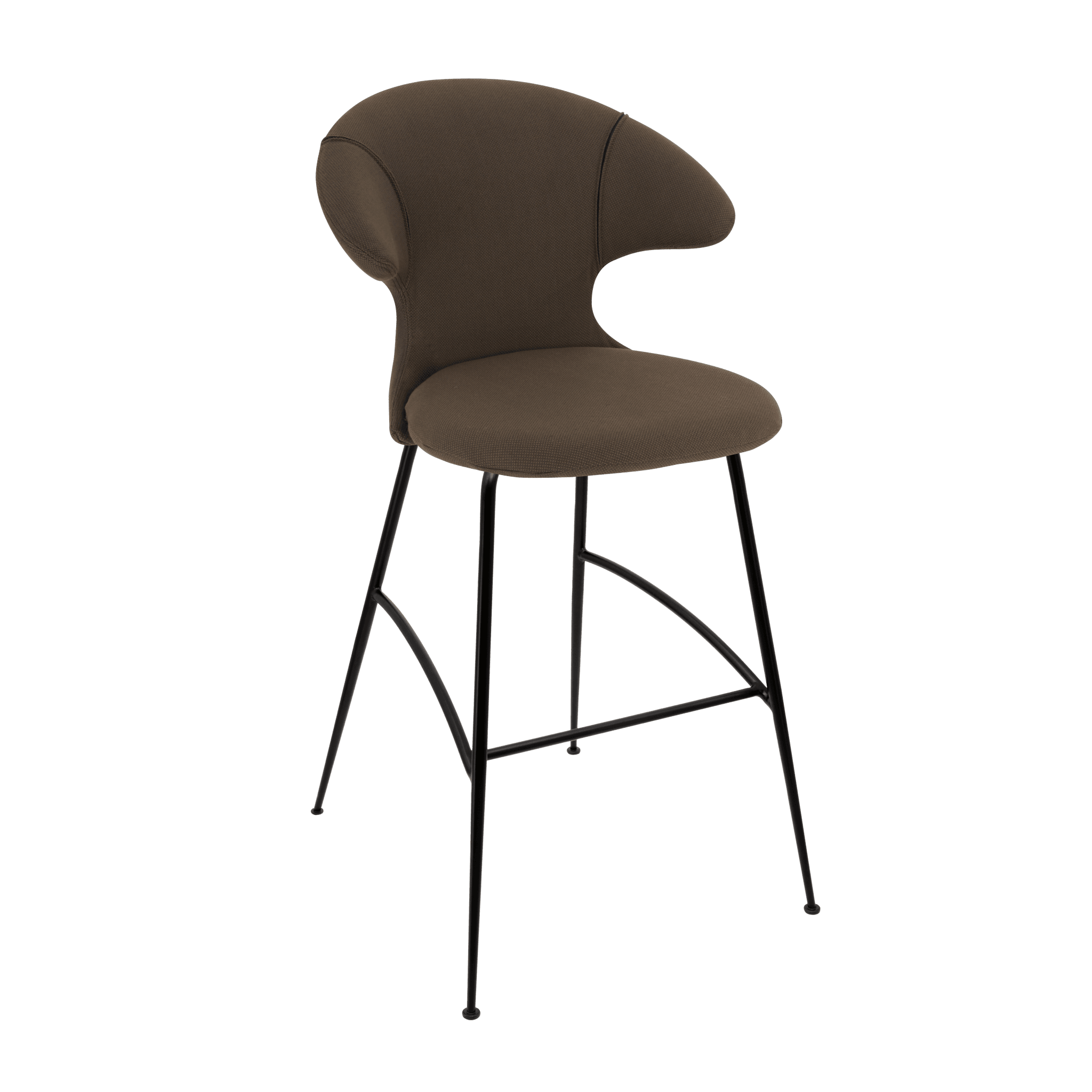 Krzesło barowe TIME FLIES kawowy z czarną podstawą UMAGE Eye on Design