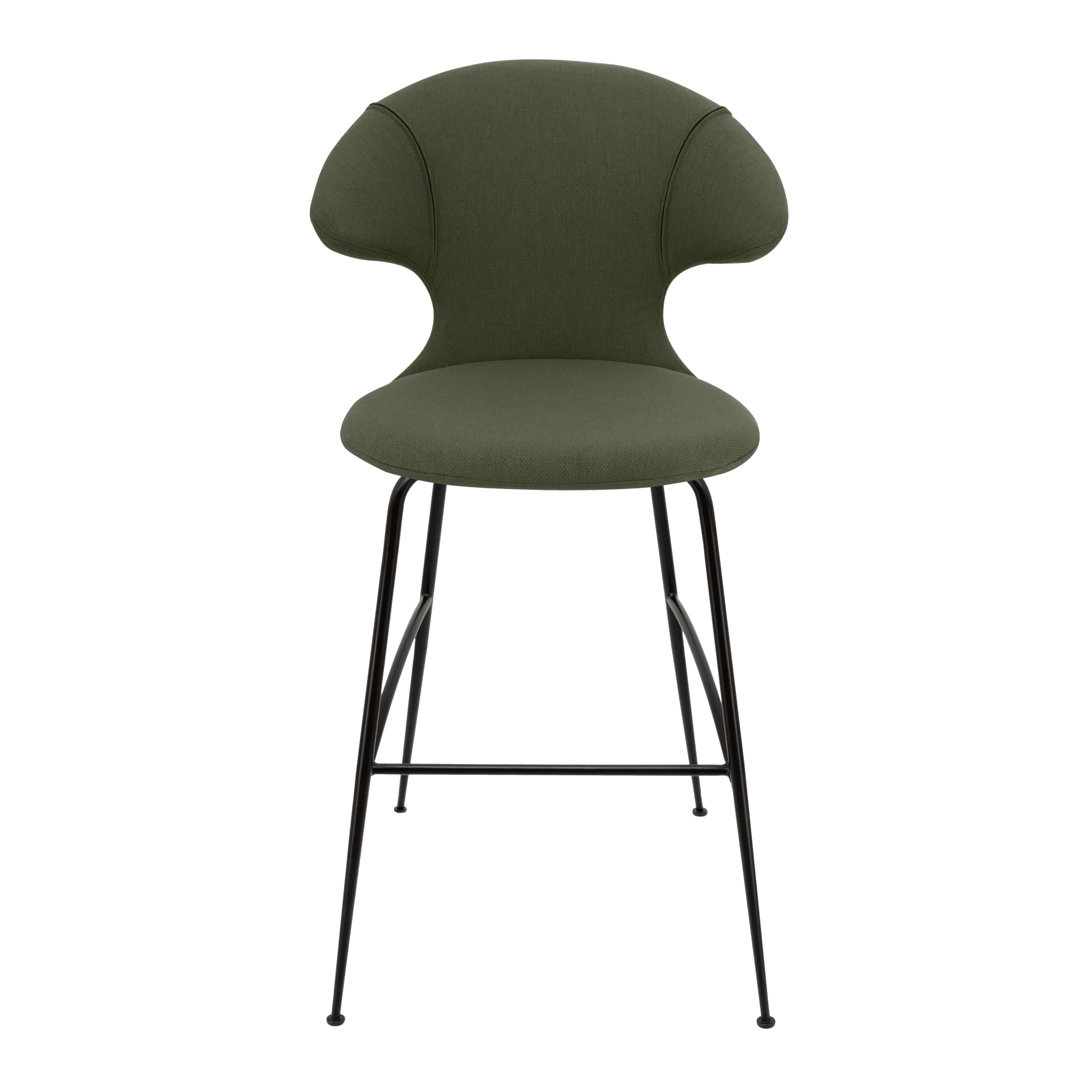 Krzesło barowe TIME FLIES oliwkowy z czarną podstawą UMAGE 112 cm Eye on Design