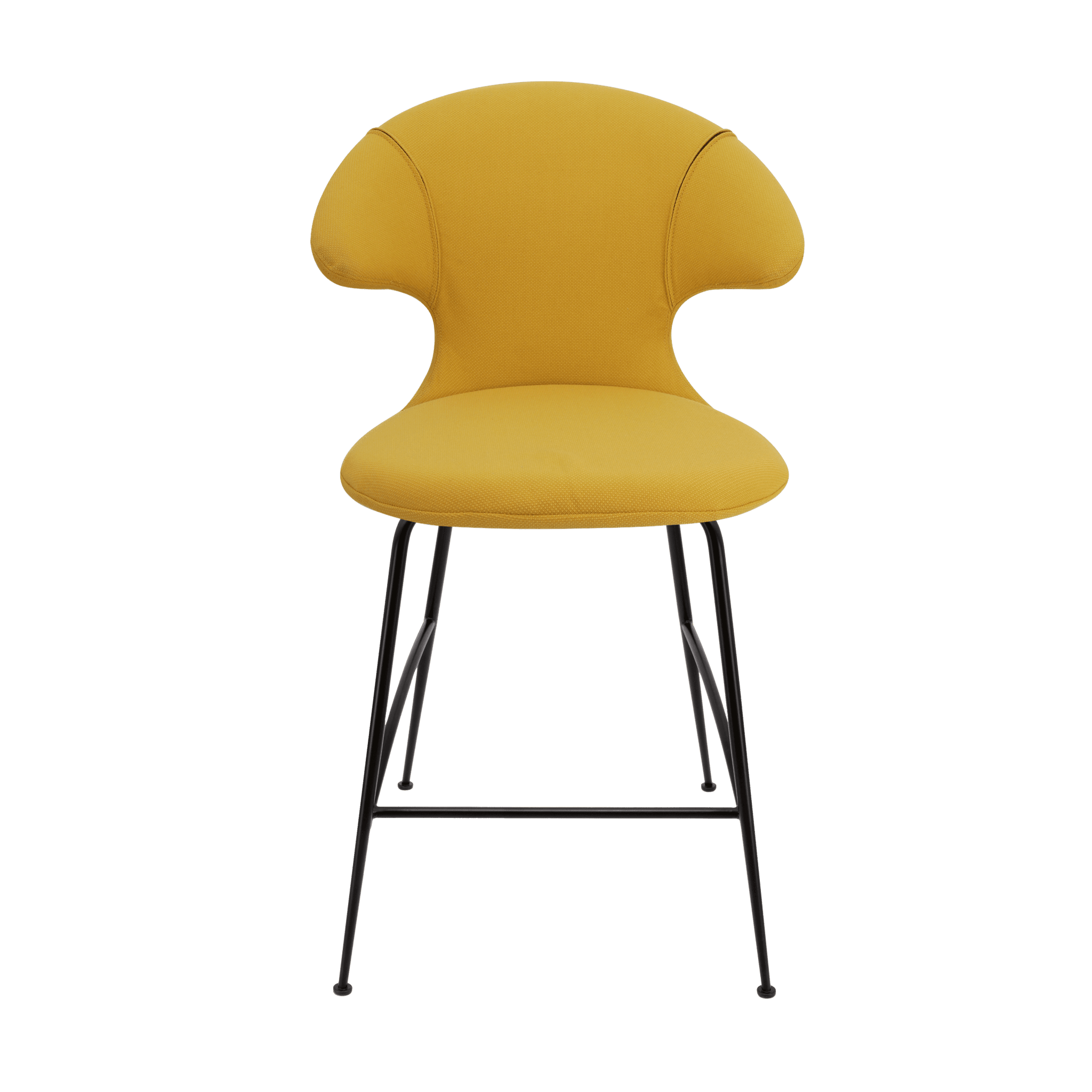 Krzesło barowe TIME FLIES szafranowy z czarną podstawą UMAGE 102 cm Eye on Design