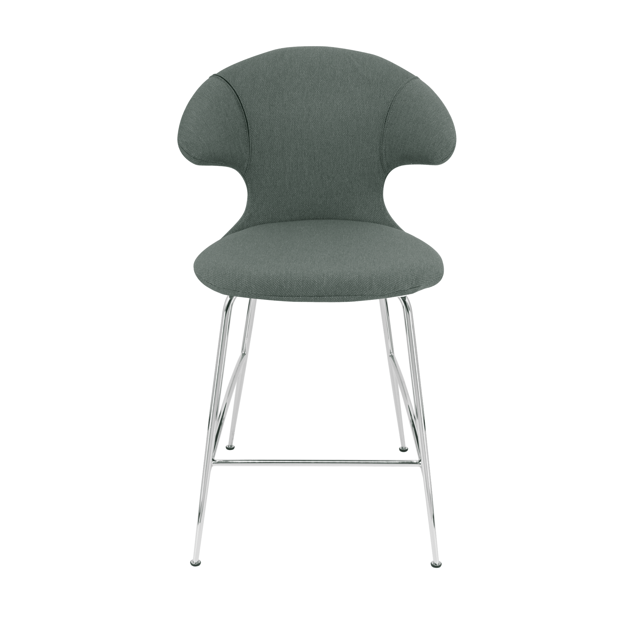 Krzesło barowe TIME FLIES szałwiowy ze srebrną podstawą UMAGE 102 cm Eye on Design