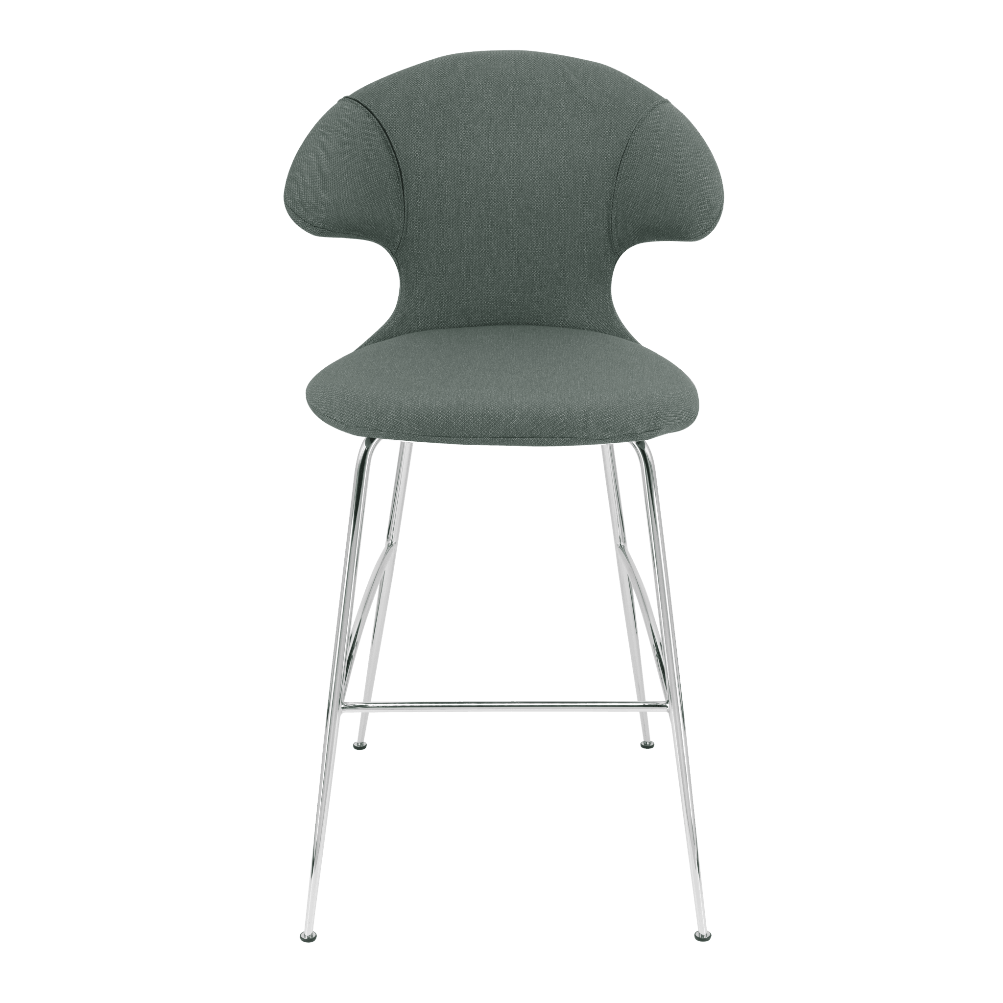 Krzesło barowe TIME FLIES szałwiowy ze srebrną podstawą UMAGE 112 cm Eye on Design