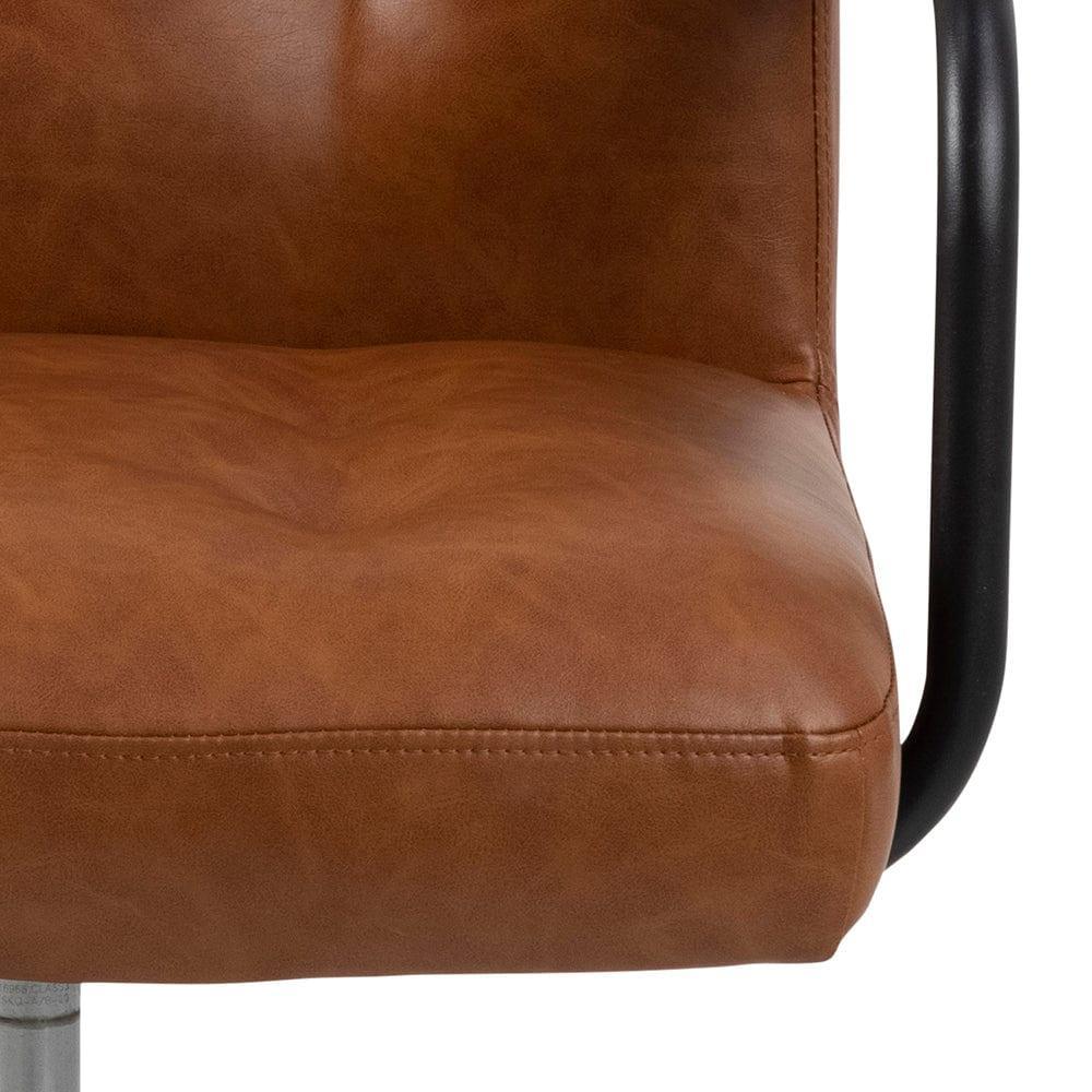 Krzesło biurowe ALPO brandy ekoskóra Actona Eye on Design