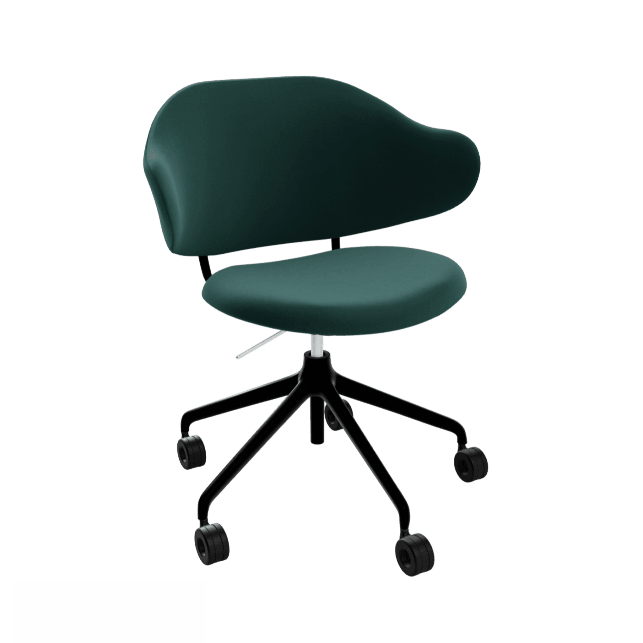 Krzesło biurowe HOLLY ciemnozielony aksamit Calligaris matowa czerń Eye on Design