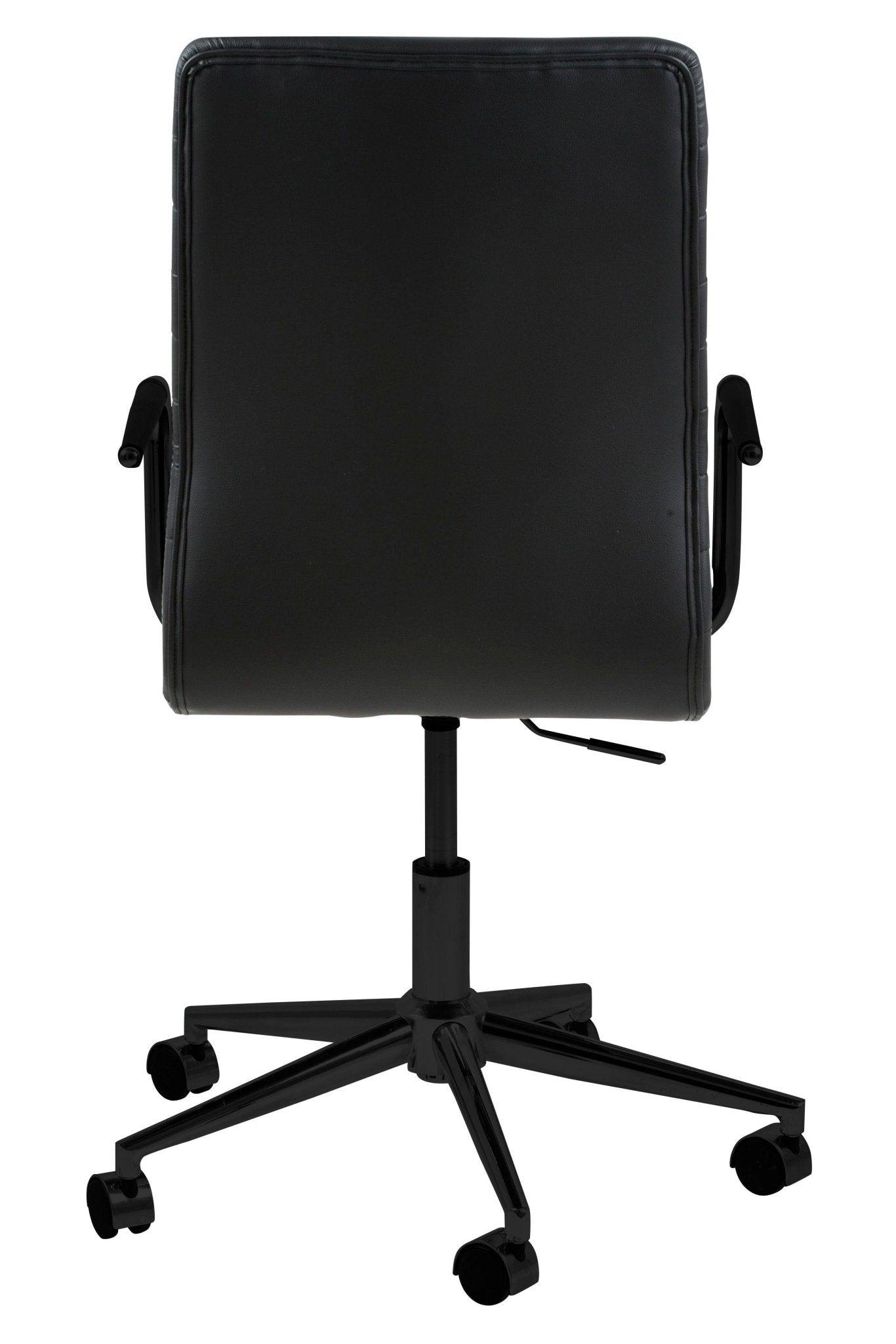 Krzesło biurowe NIKLAS czarny ekoskóra z czarną podstawą Actona Eye on Design