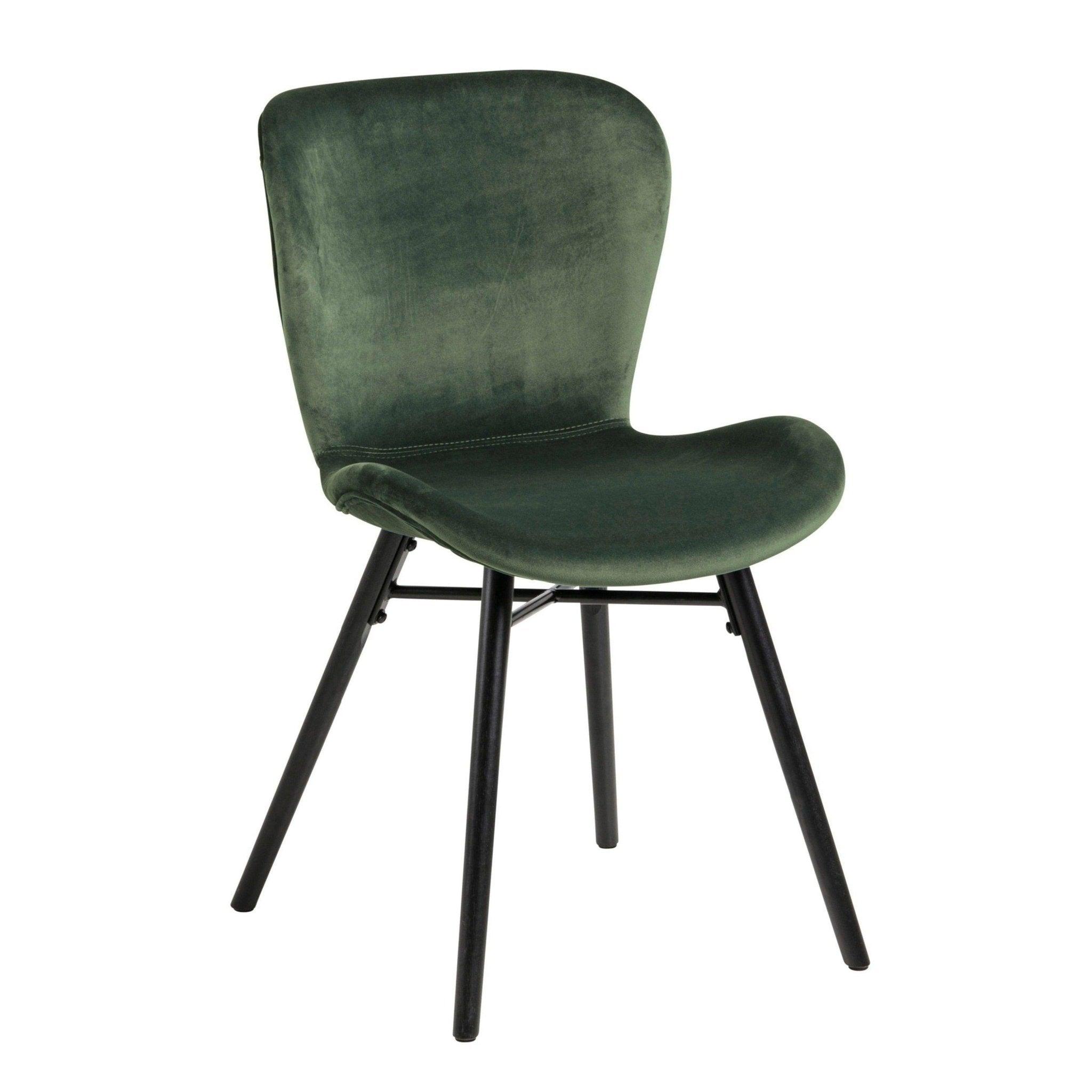 Krzesło BJORN zieleń butelkowa z czarną podstawą Home Essentials Eye on Design