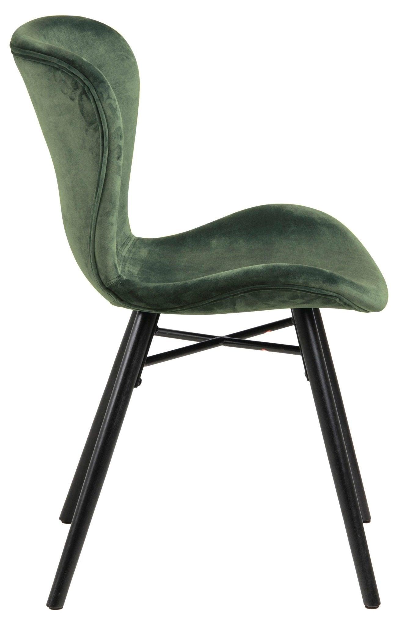 Krzesło BJORN zieleń butelkowa z czarną podstawą Home Essentials Eye on Design