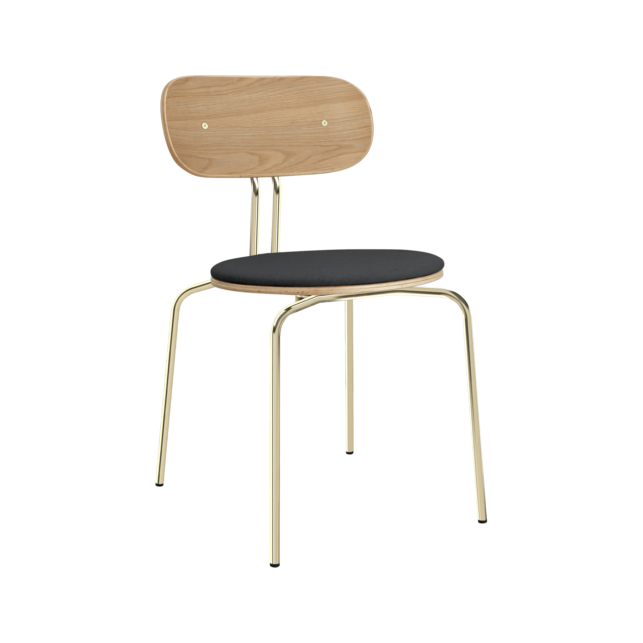 Krzesło CURIOUS antracytowy ze złotą podstawą UMAGE Eye on Design