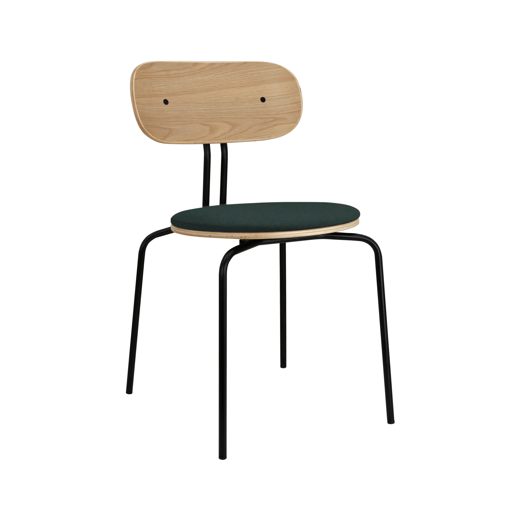 Krzesło CURIOUS butelkowa zieleń z czarną podstawą UMAGE Eye on Design
