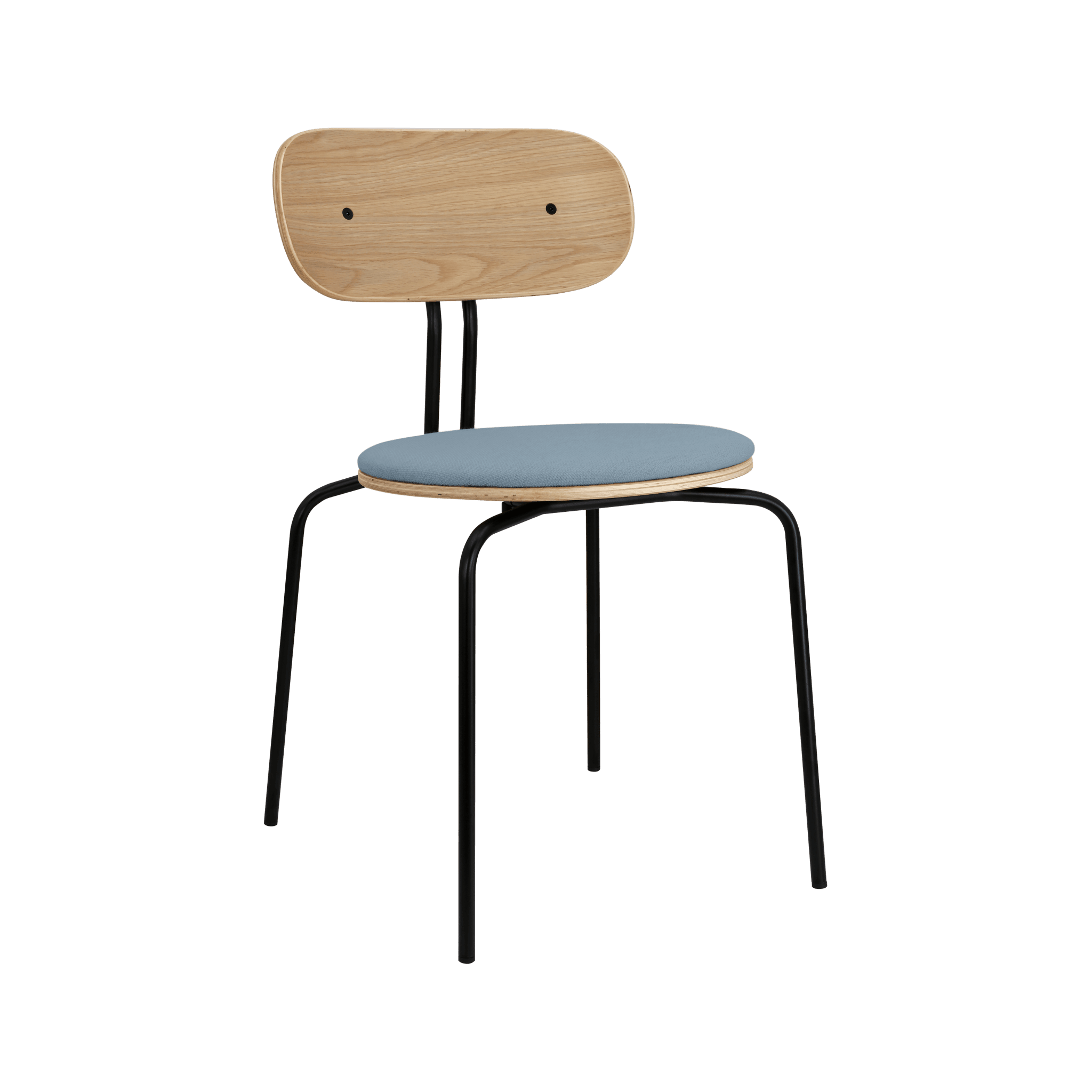 Krzesło CURIOUS niebieski z czarną podstawą UMAGE Eye on Design