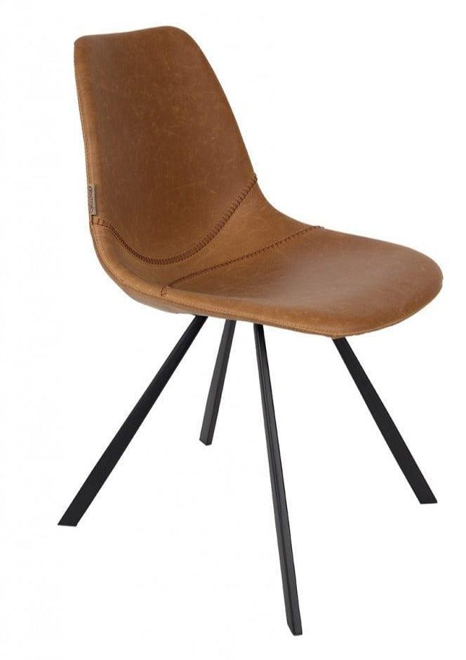 Krzesło FRANKY ekoskóra brązowy Dutchbone Eye on Design
