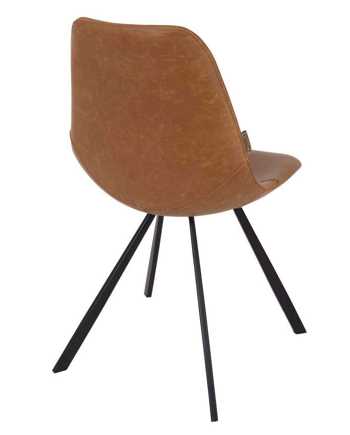Krzesło FRANKY ekoskóra brązowy Dutchbone Eye on Design