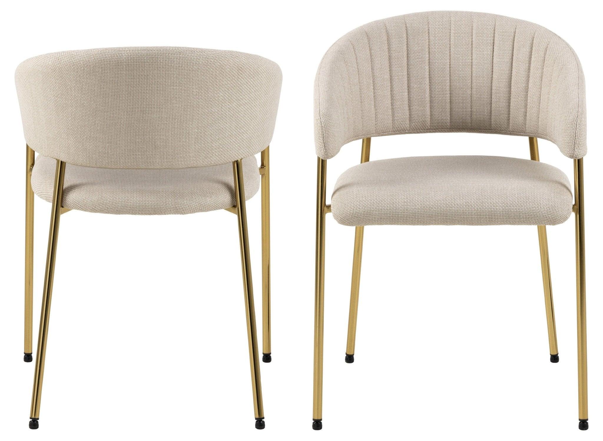 Krzesło KARLA beżowy ze złotą podstawą Actona Eye on Design