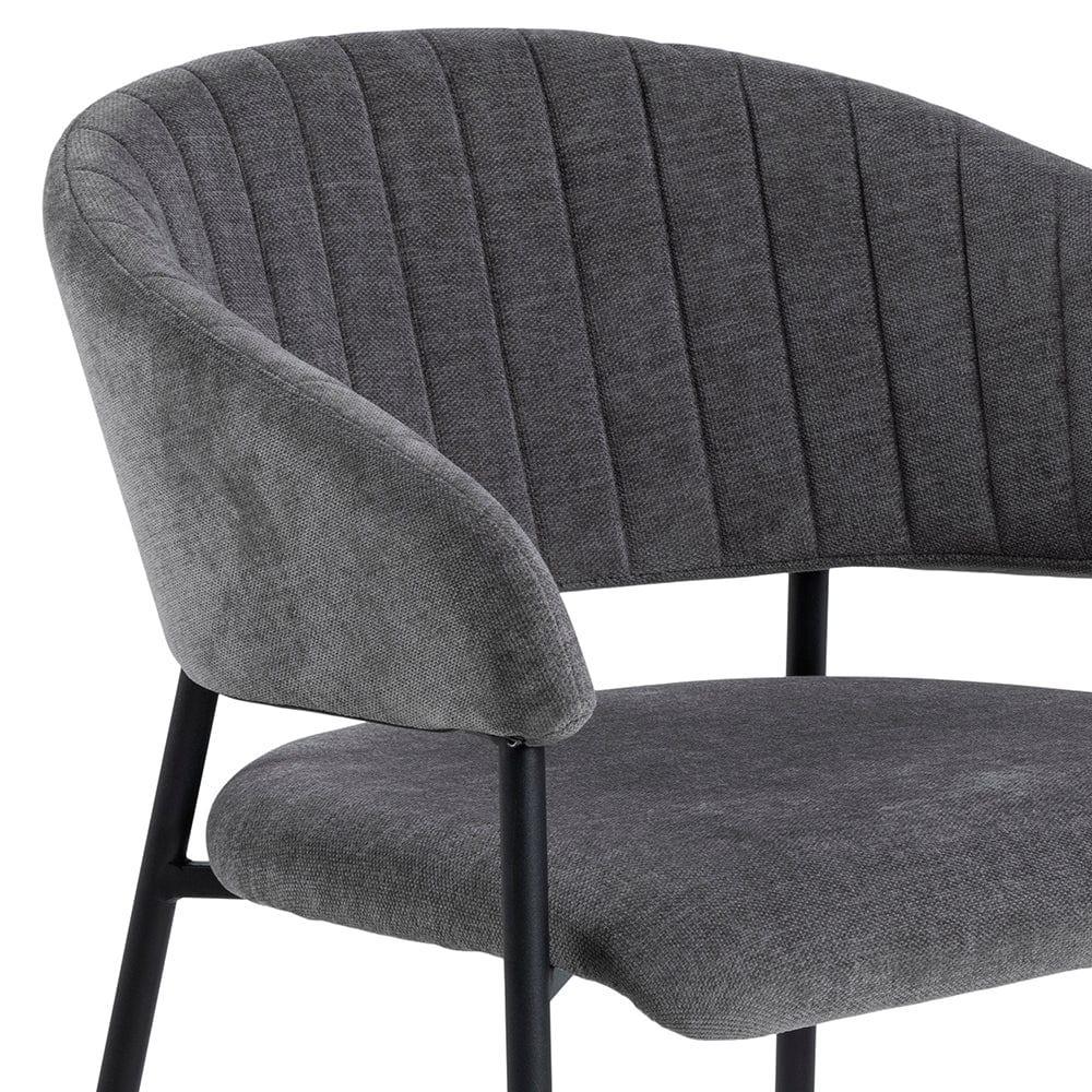 Krzesło KARLA szary z czarną podstawą Actona Eye on Design