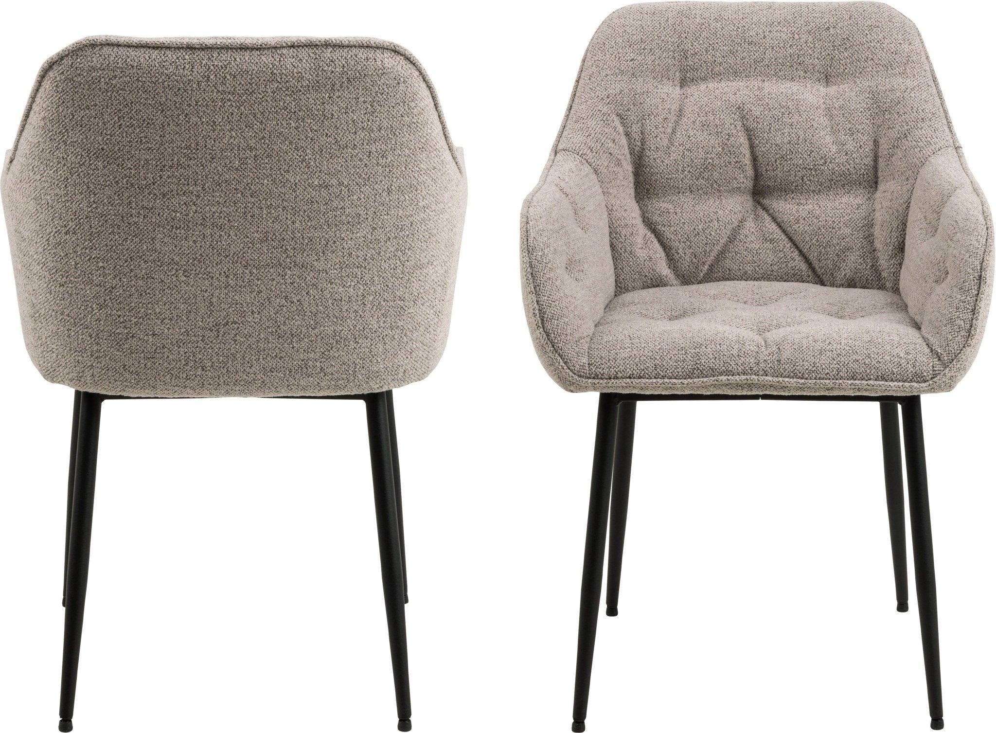 Krzesło LOUI beżowy z czarną podstawą Actona Eye on Design