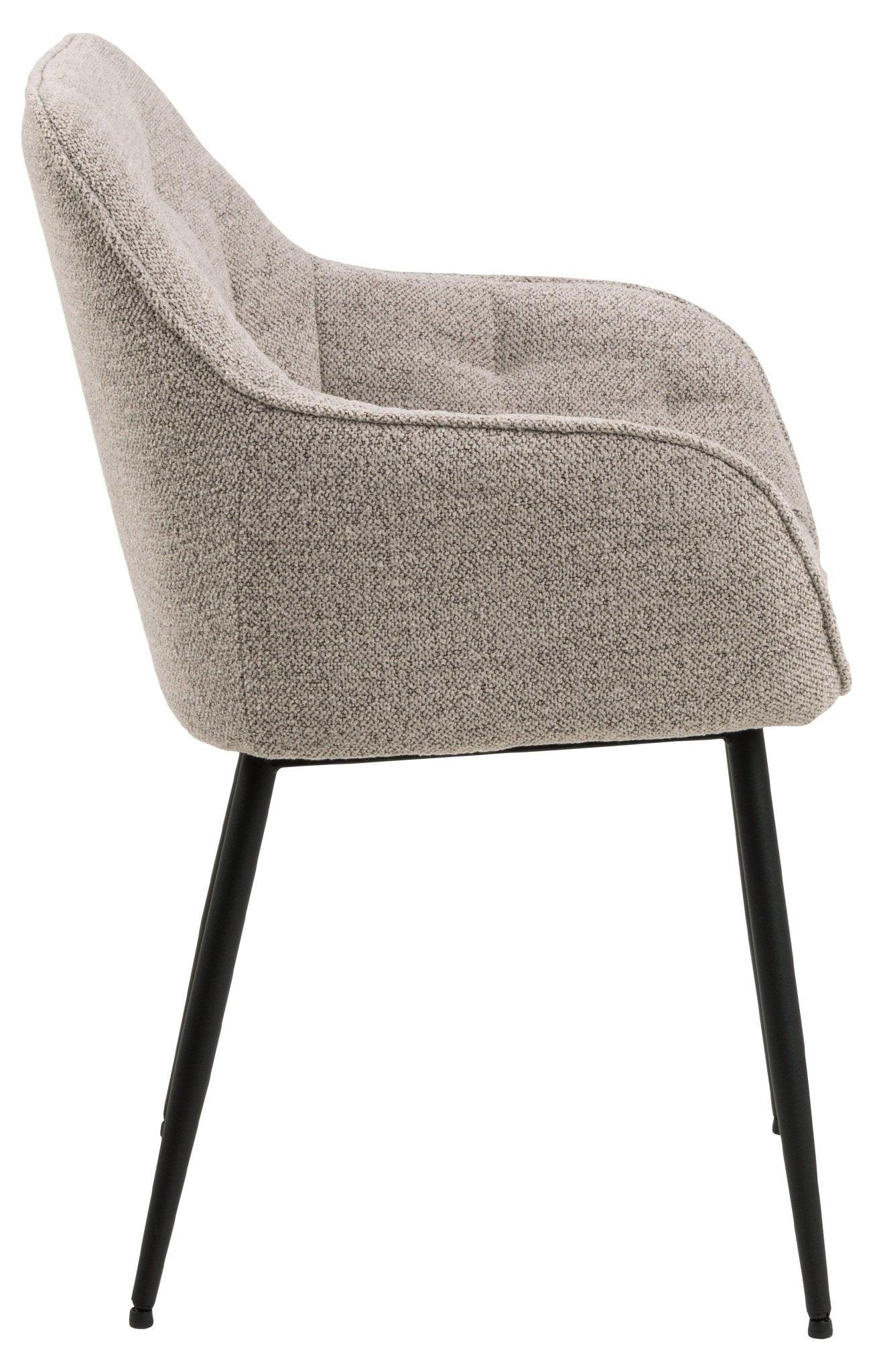 Krzesło LOUI beżowy z czarną podstawą Actona Eye on Design