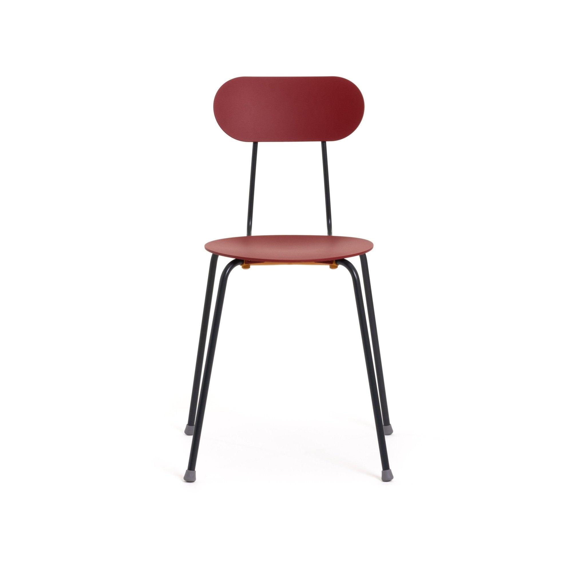 Krzesło MARIOLINA bordowy z czarną podstawą Magis Eye on Design