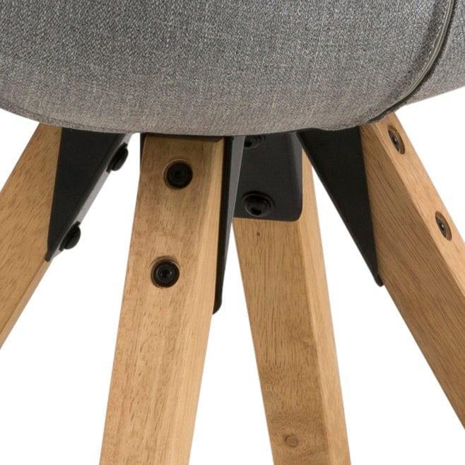 Krzesło MARTEN jasnoszary z drewnianą podstawą Home Essentials Eye on Design