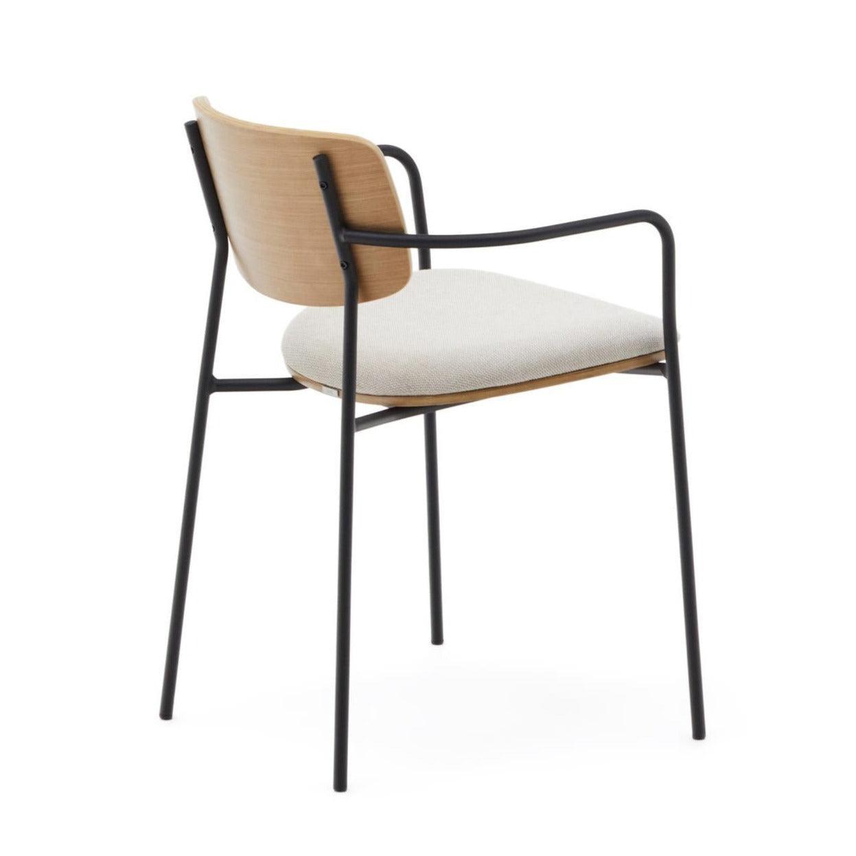 Krzesło MAUREEN fornir dębowy z czarną podstawą La Forma Eye on Design