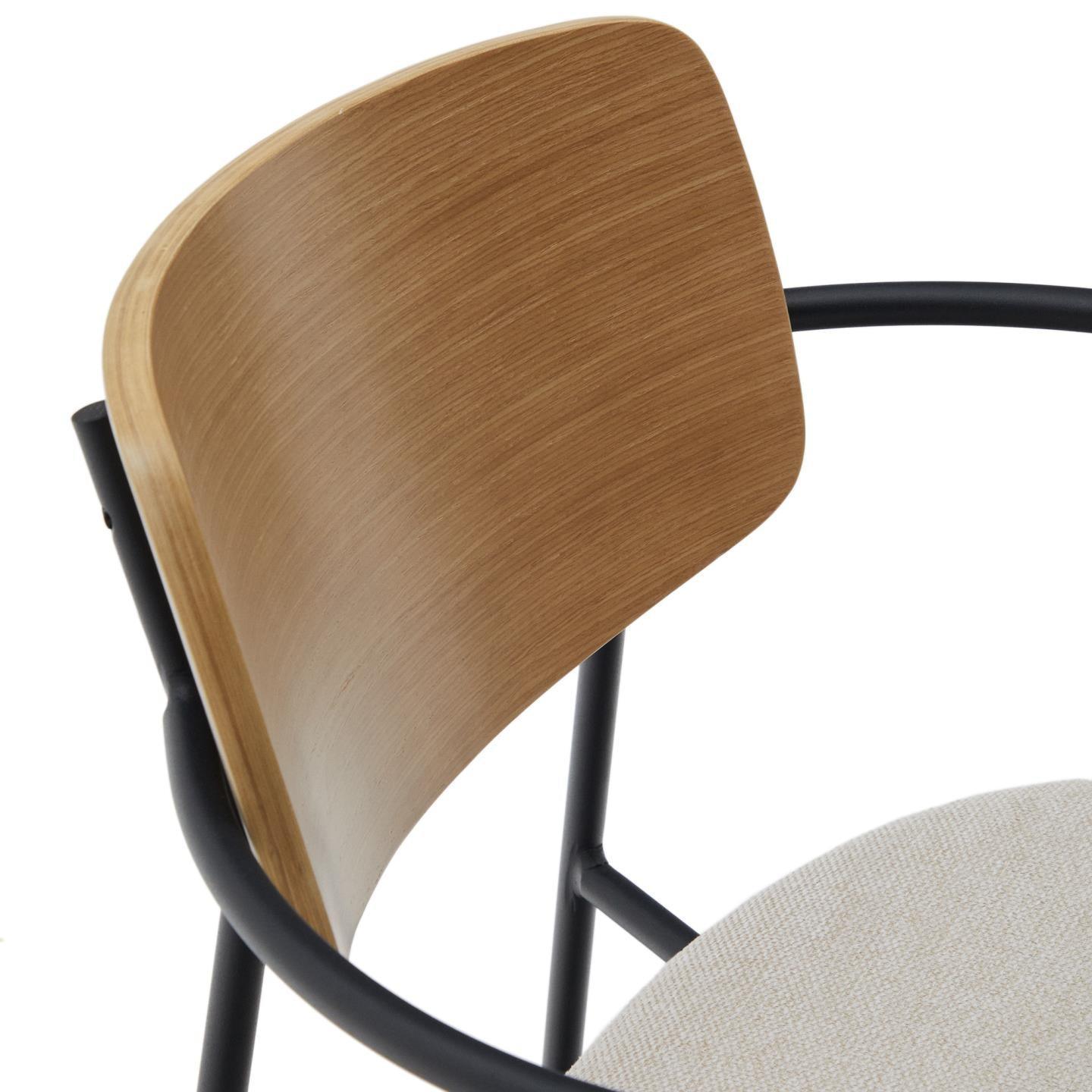 Krzesło MAUREEN fornir dębowy z czarną podstawą La Forma Eye on Design