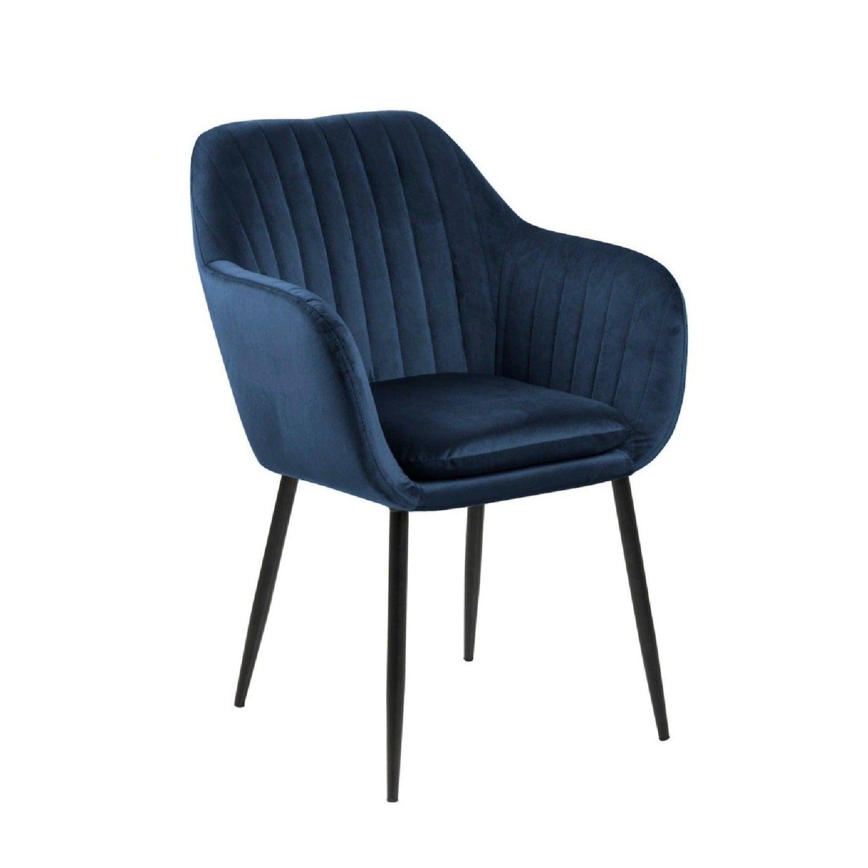 Krzesło MIKKEL ciemnoniebieski z czarną podstawą Home Essentials Eye on Design