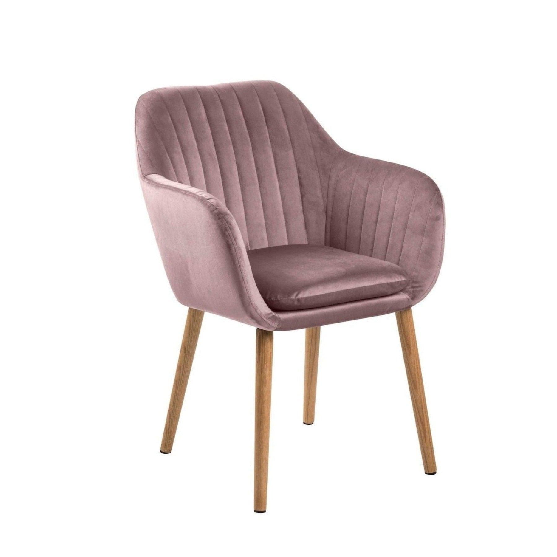Krzesło MIKKEL różowy z drewnianą podstawą Home Essentials Eye on Design