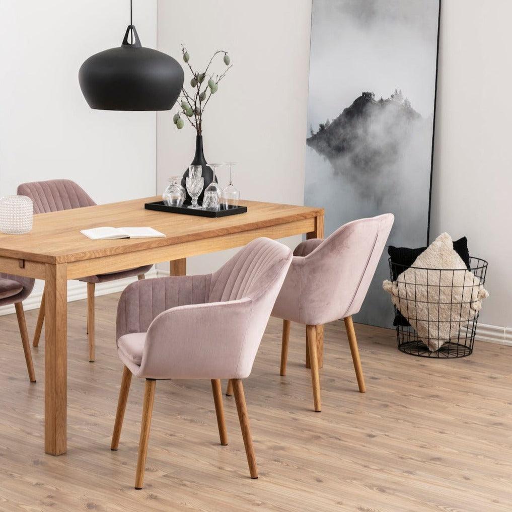 Krzesło MIKKEL różowy z drewnianą podstawą Home Essentials Eye on Design
