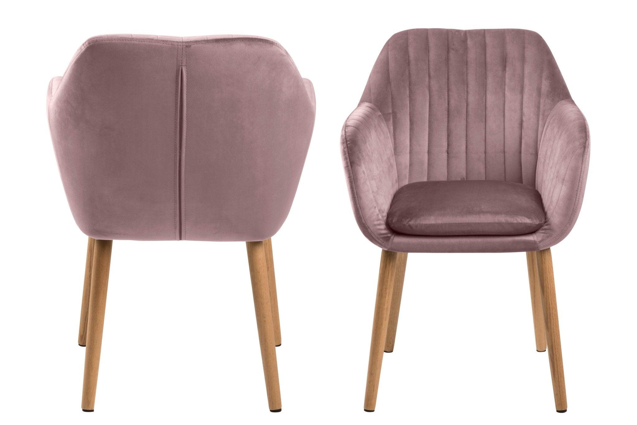 Krzesło MIKKEL różowy z drewnianą podstawą Home Essentials Eye on Design
