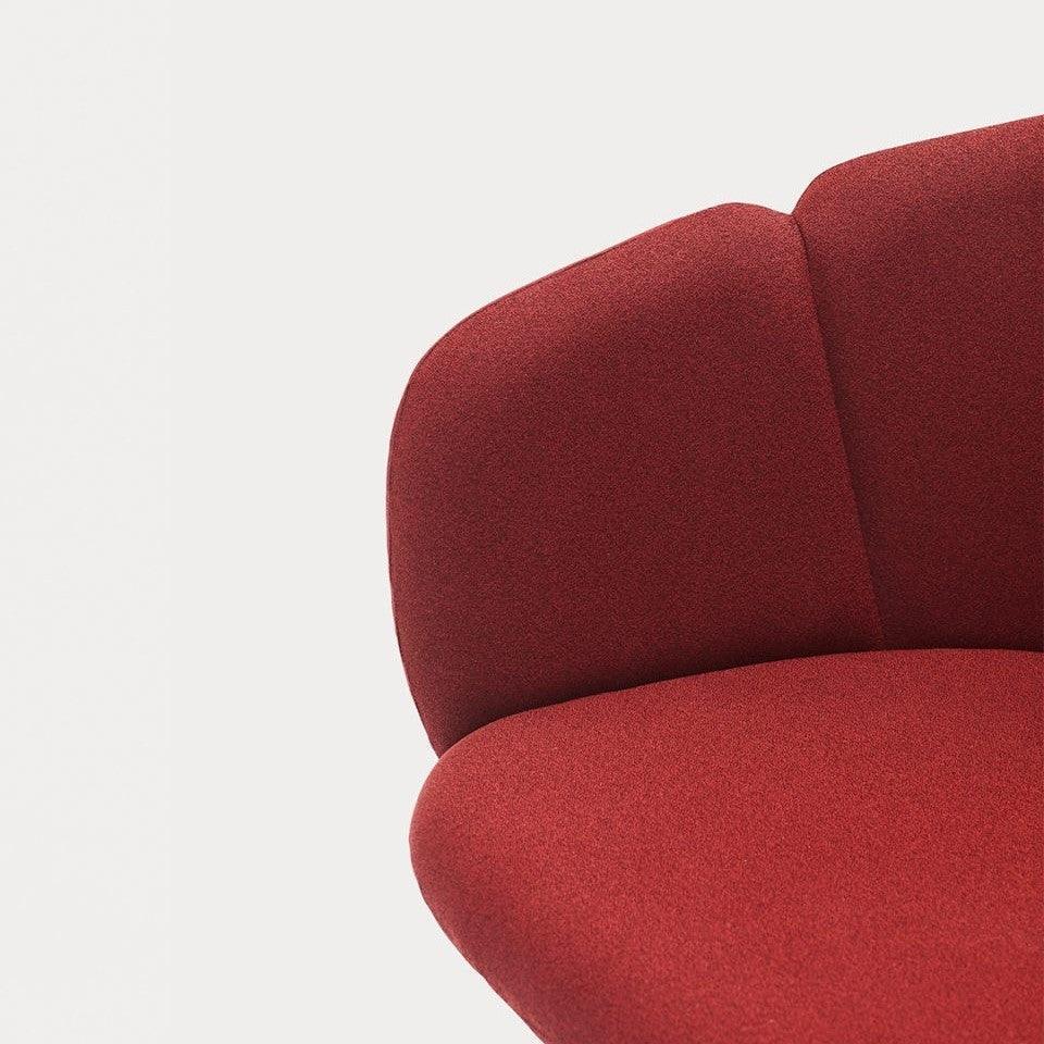 Krzesło na kółkach z podłokietnikami ADD czerwony Teulat Eye on Design