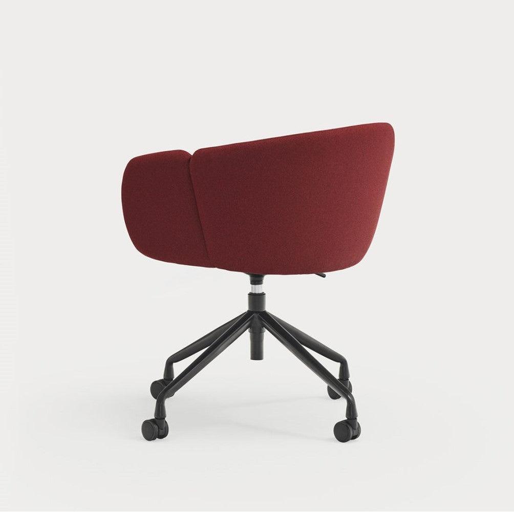 Krzesło na kółkach z podłokietnikami ADD czerwony Teulat Eye on Design