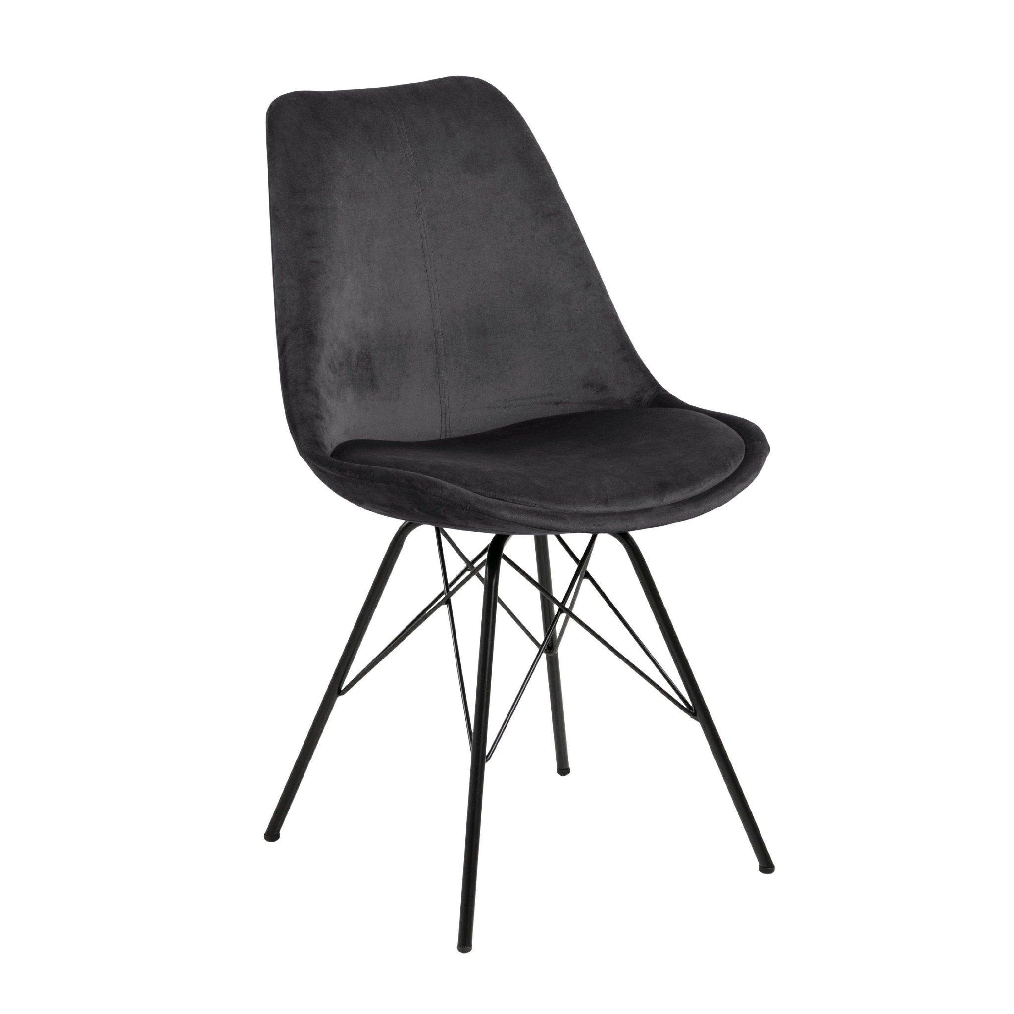 Krzesło NILS ciemnoszary z czarną podstawą Home Essentials Eye on Design