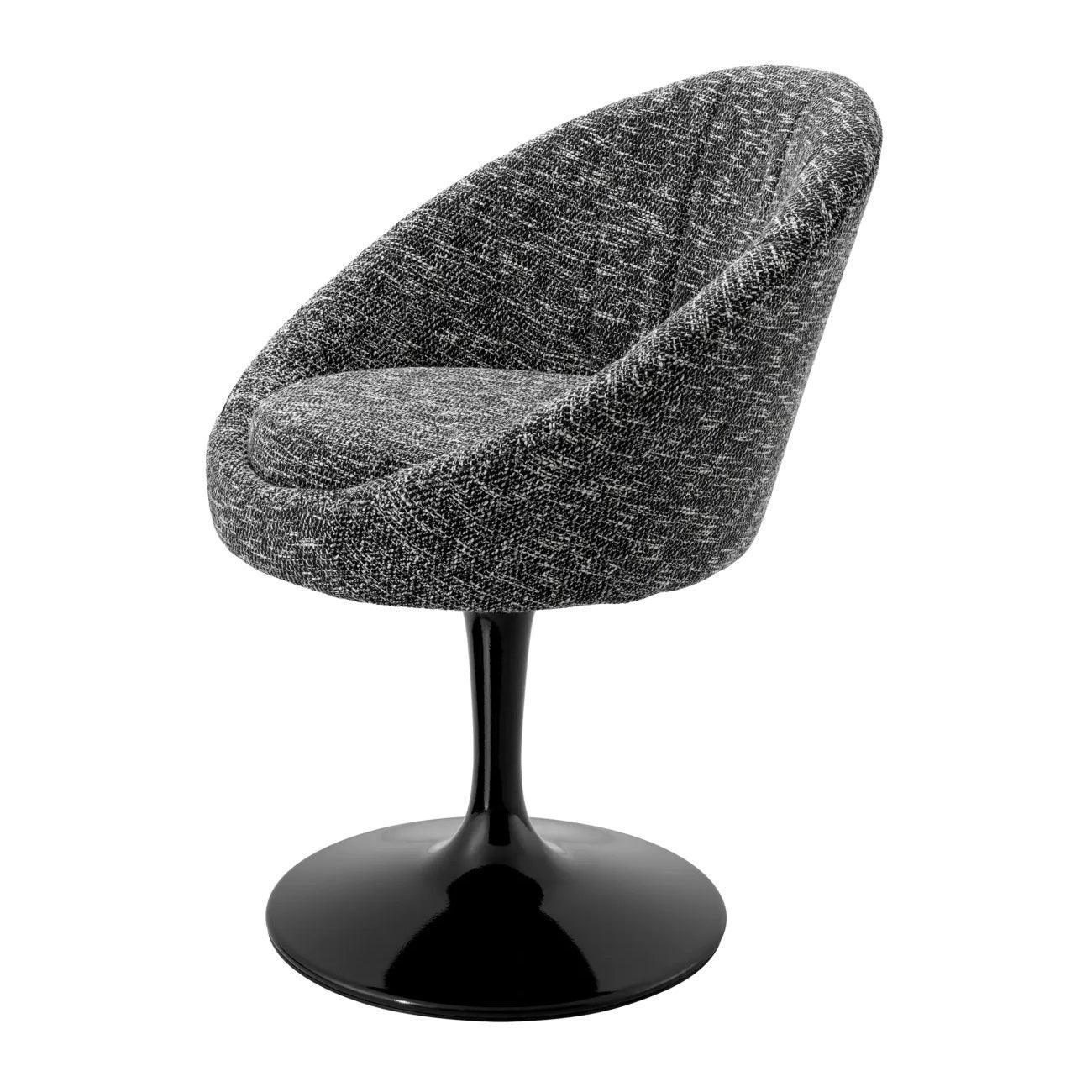 Krzesło O'NEILL ciemnoszary z czarną podstawą Eichholtz Eye on Design