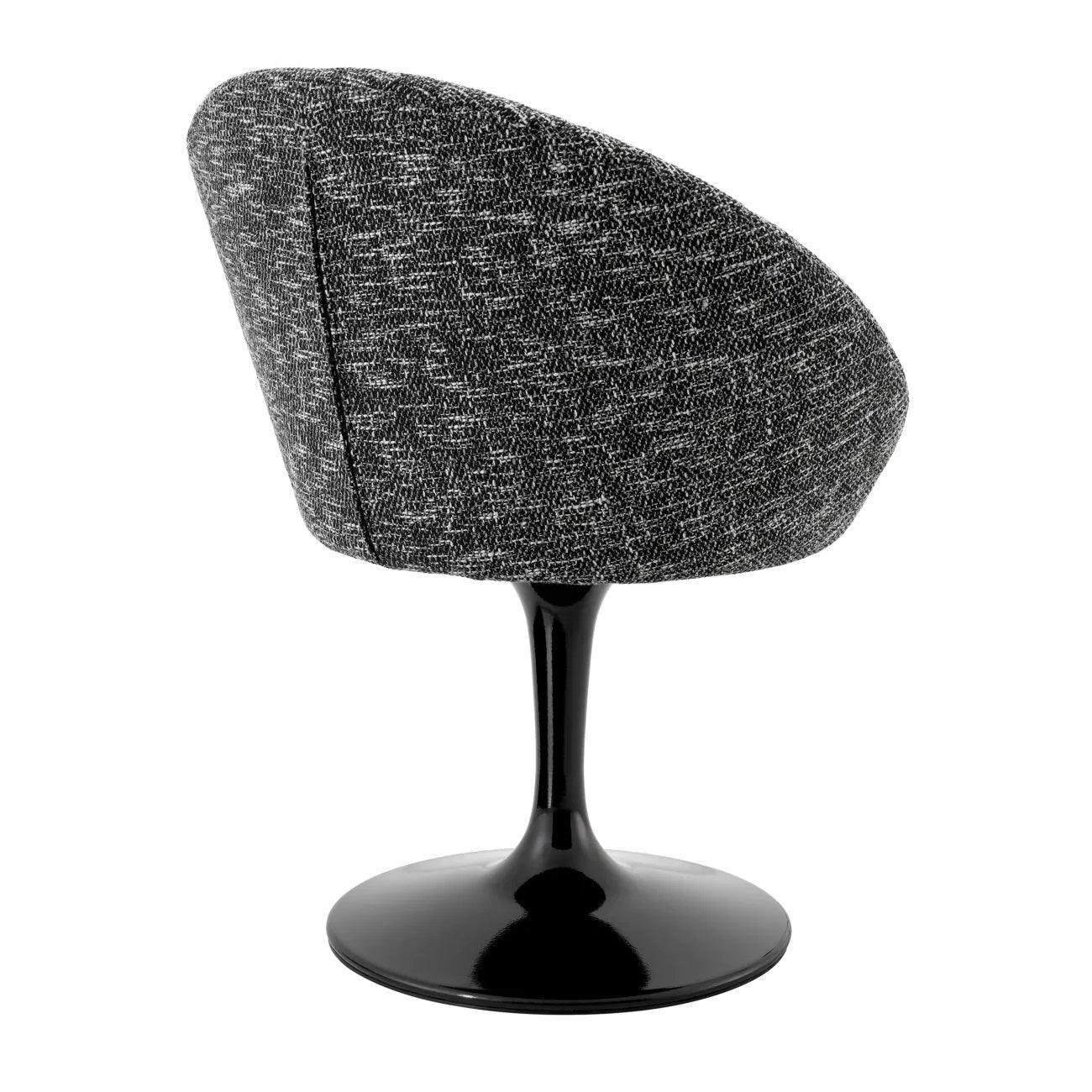 Krzesło O'NEILL ciemnoszary z czarną podstawą Eichholtz Eye on Design