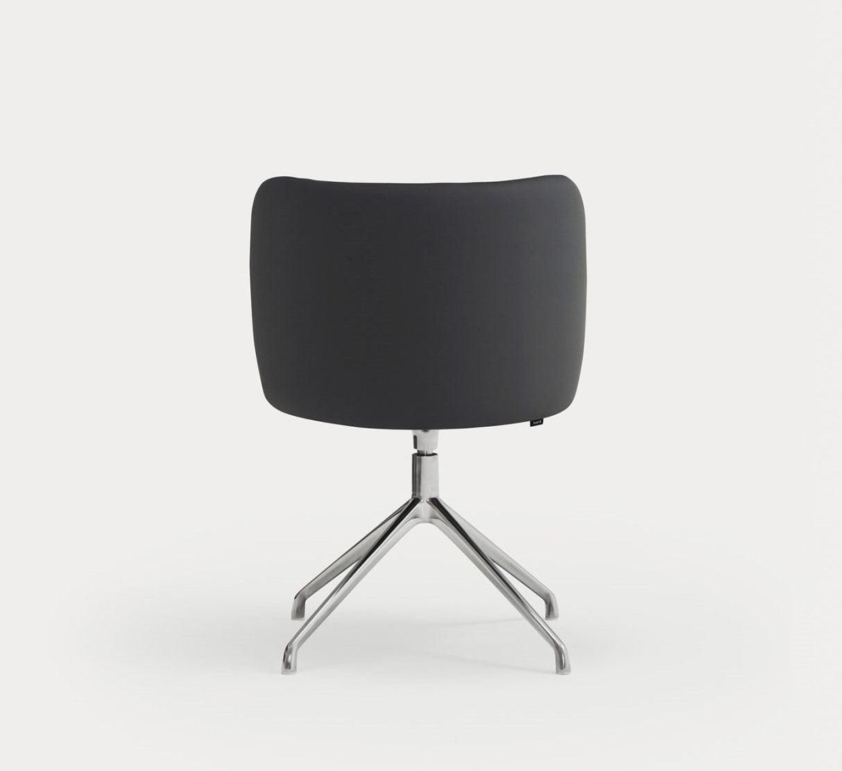 Krzesło obrotowe MOGI czarna ekoskóra z chromowaną podstawą Teulat Eye on Design