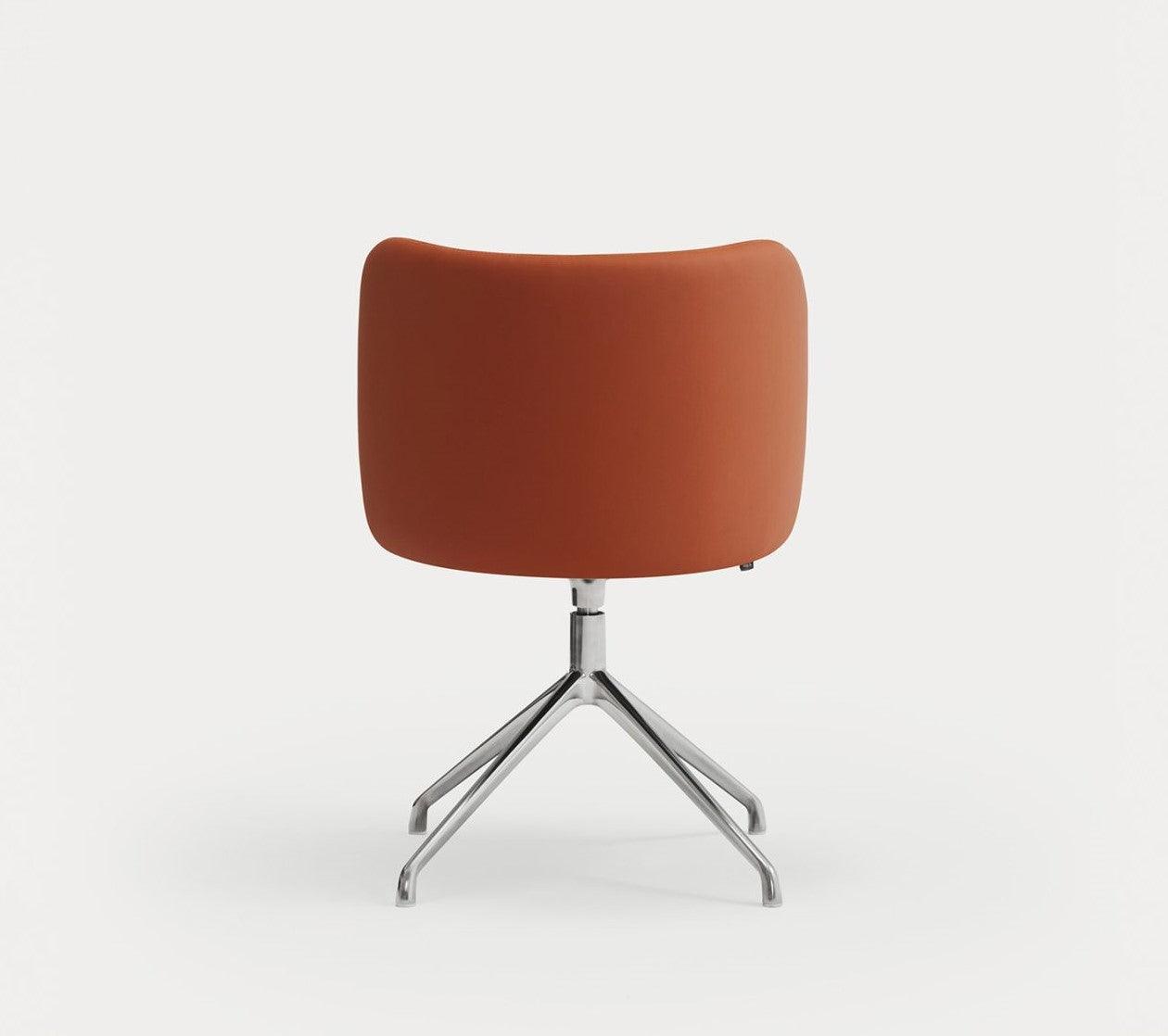 Krzesło obrotowe MOGI pomarańczowa ekoskóra z chromowaną podstawą Teulat Eye on Design