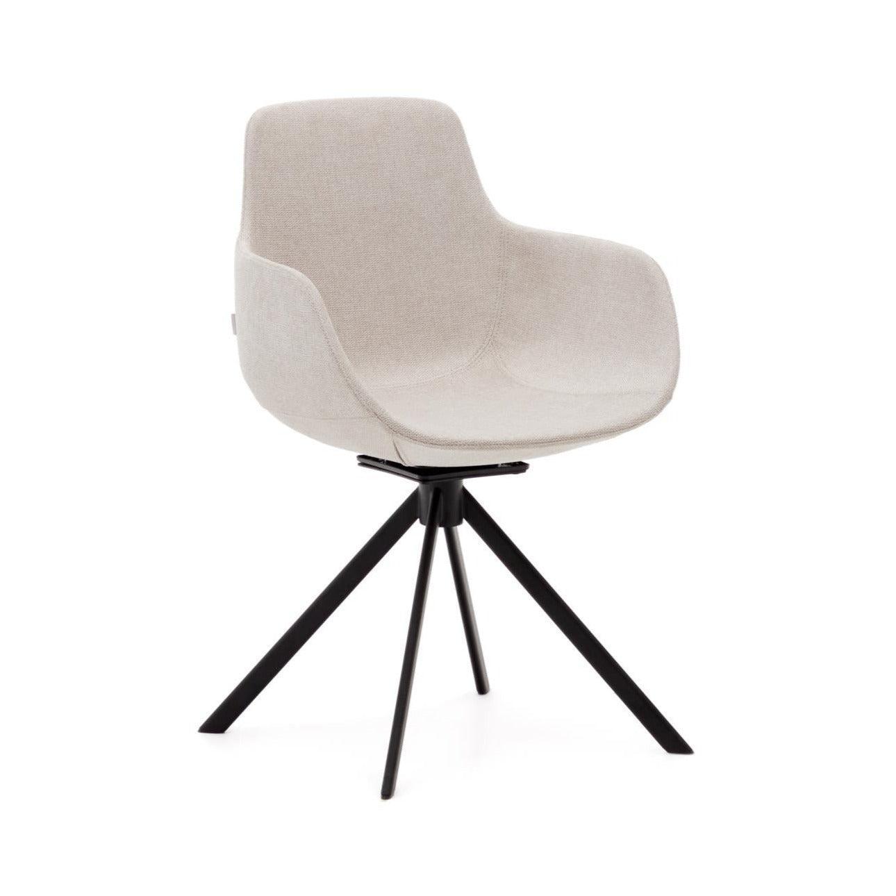 Krzesło obrotowe w tkaninie szenilowej TISSIANA beżowy La Forma Eye on Design