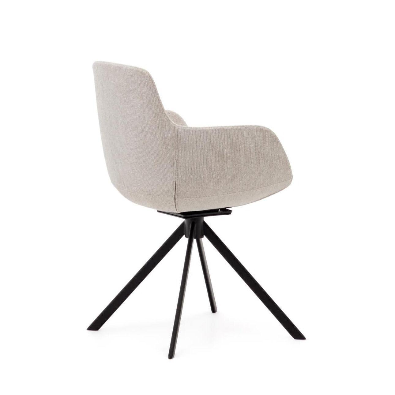 Krzesło obrotowe w tkaninie szenilowej TISSIANA beżowy La Forma Eye on Design