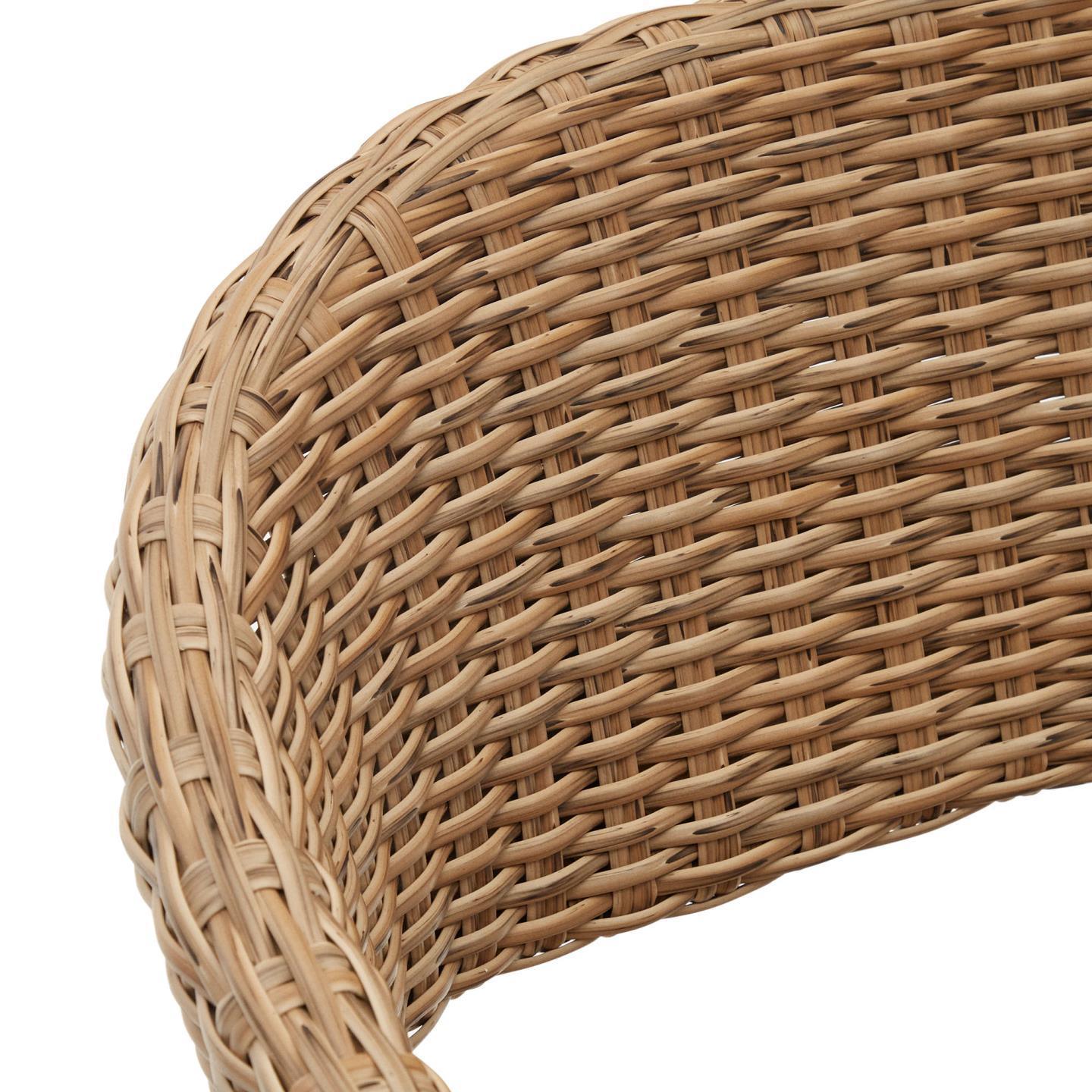 Krzesło ogrodowe POLA lite drewno eukaliptusowe z rattanowy wykończeniem La Forma Eye on Design