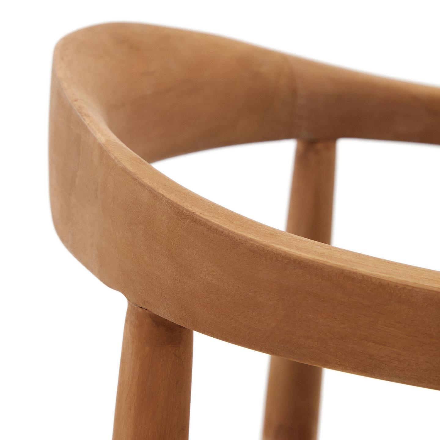 Krzesło ogrodowe YDALIA lite drewno tekowe z czarną liną La Forma Eye on Design