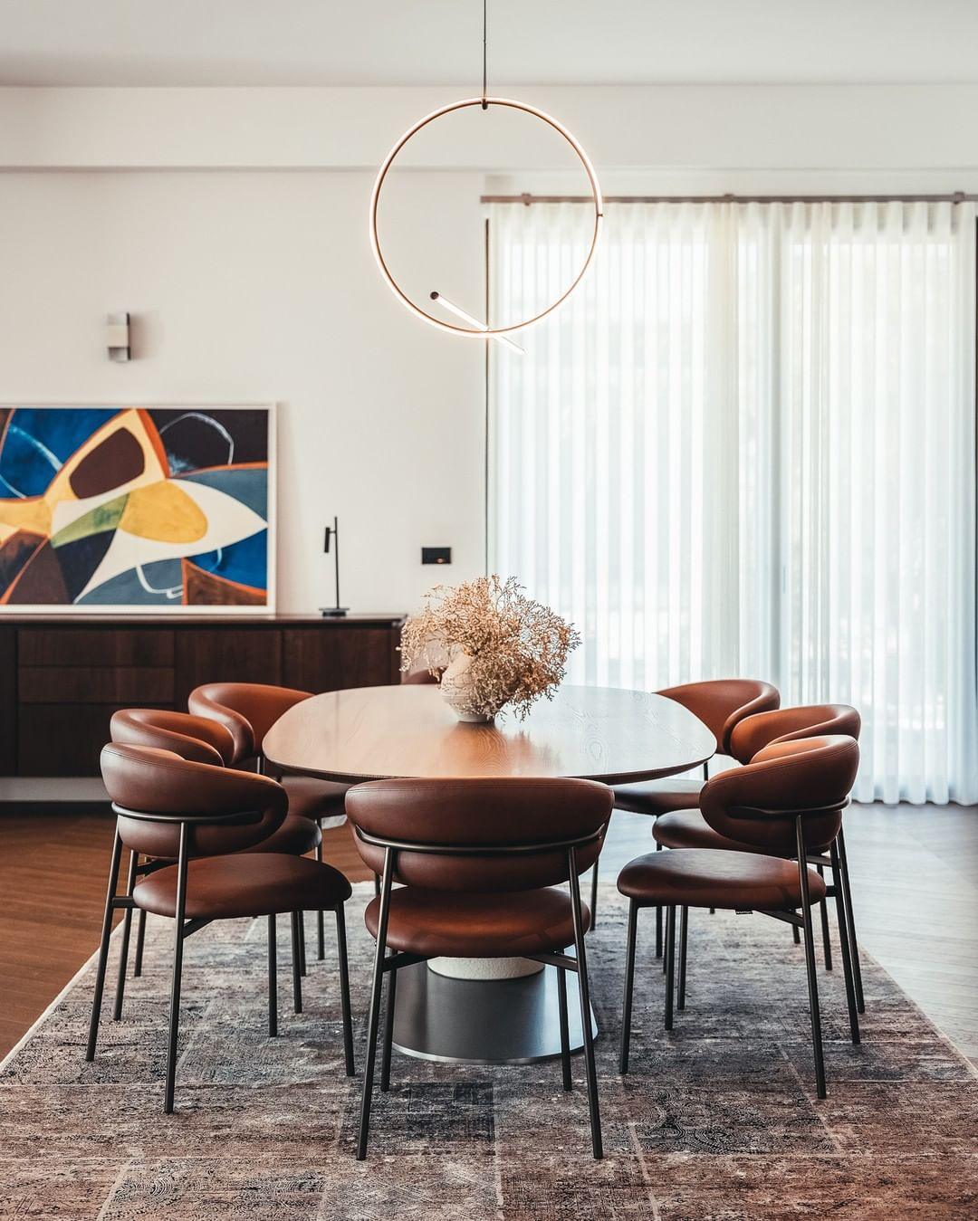 Krzesło OLEANDRO brązowa ekoskóra z metalową podstawą Calligaris Eye on Design