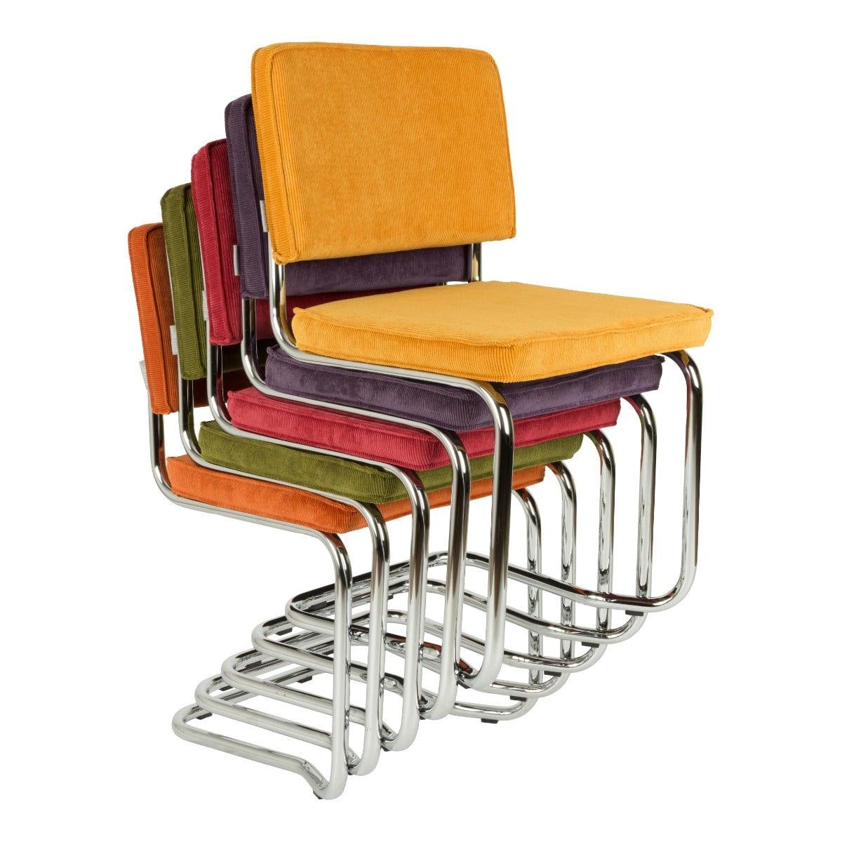 BRAK - Krzesło RIDGE KINK RIB szare 32A Zuiver Eye on Design