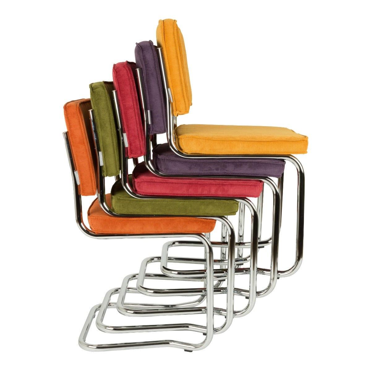 BRAK - Krzesło RIDGE KINK RIB zielone 25A Zuiver Eye on Design