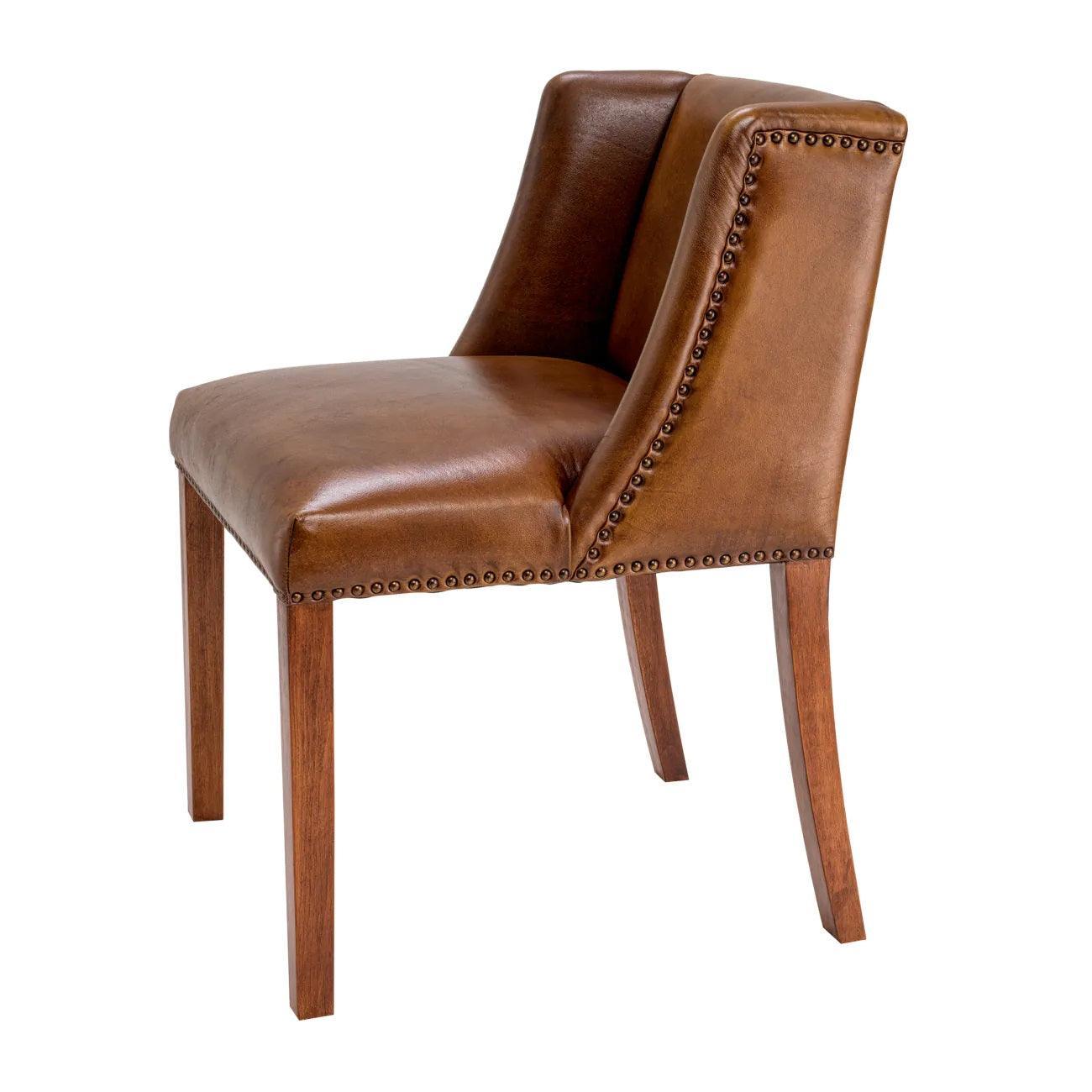 Krzesło ST. JAMES brązowa skóra Eichholtz Eye on Design