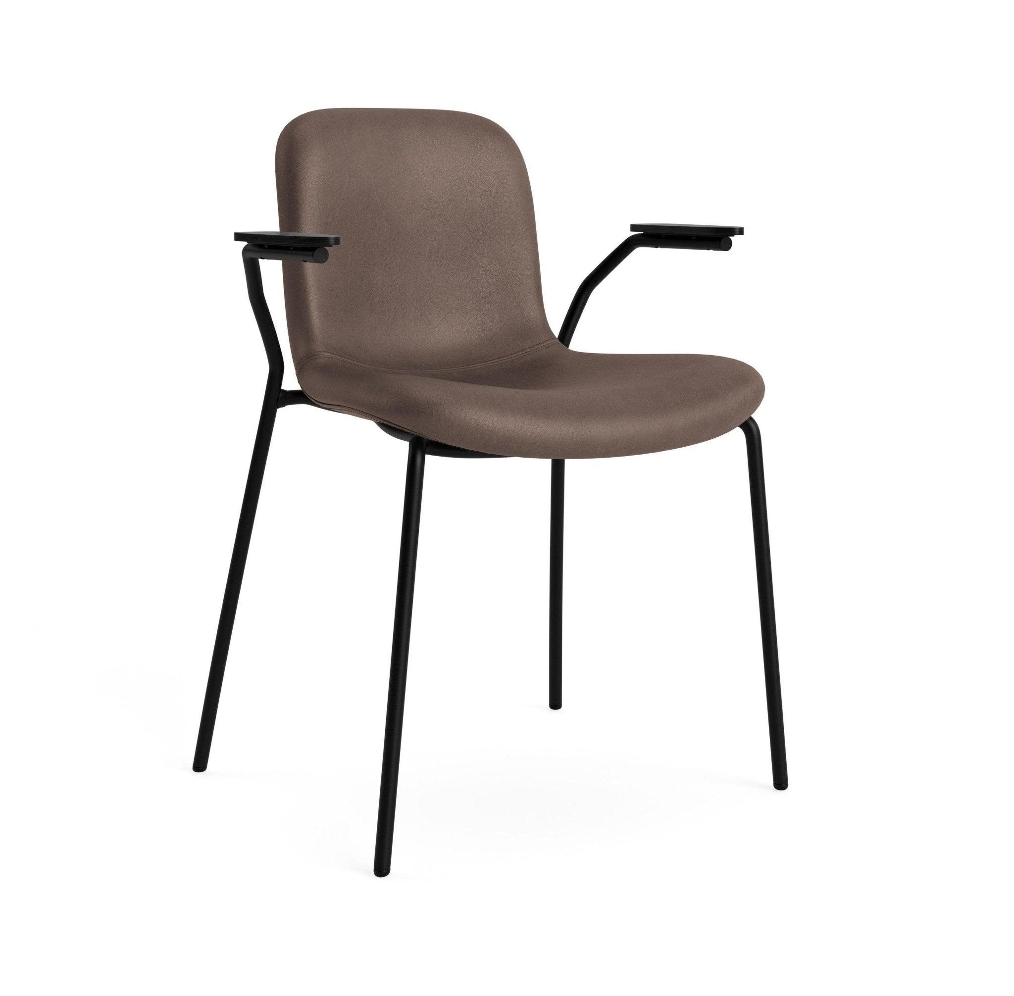 Krzesło tapicerowane z podłokietnikami LANGUE czarny NORR11 Eye on Design