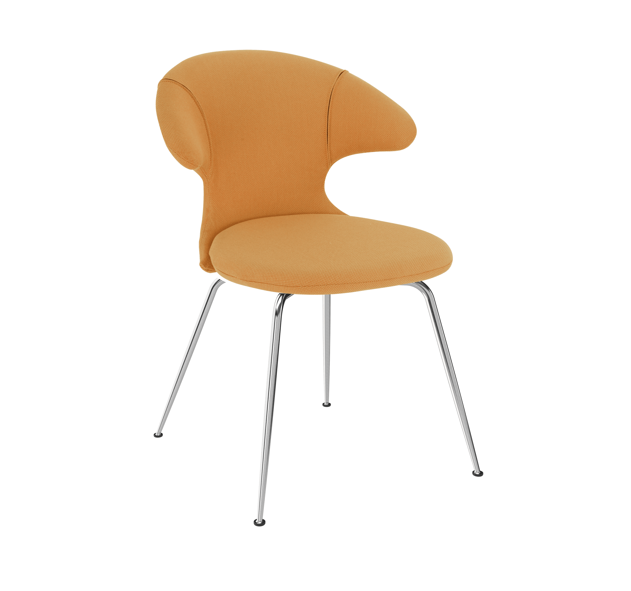 Krzesło TIME FLIES bursztynowy ze srebrną podstawą UMAGE Eye on Design